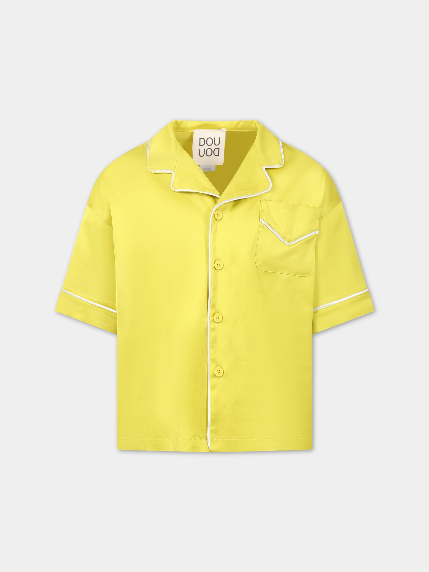 Camicia gialla per bambina,Douuod Kids,DS5P41 S0104 204