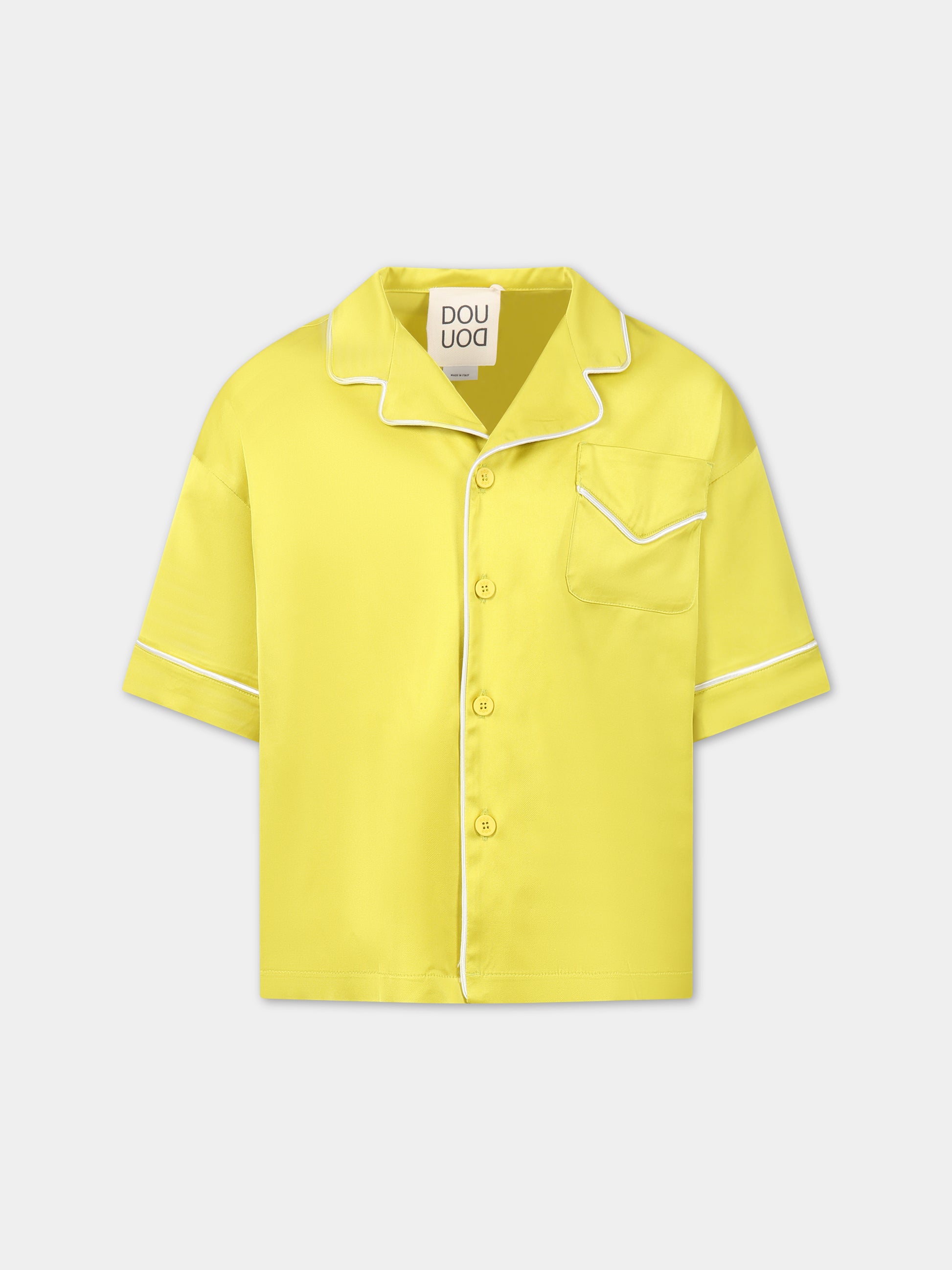 Camicia gialla per bambina,Douuod Kids,DS5P41 S0104 204
