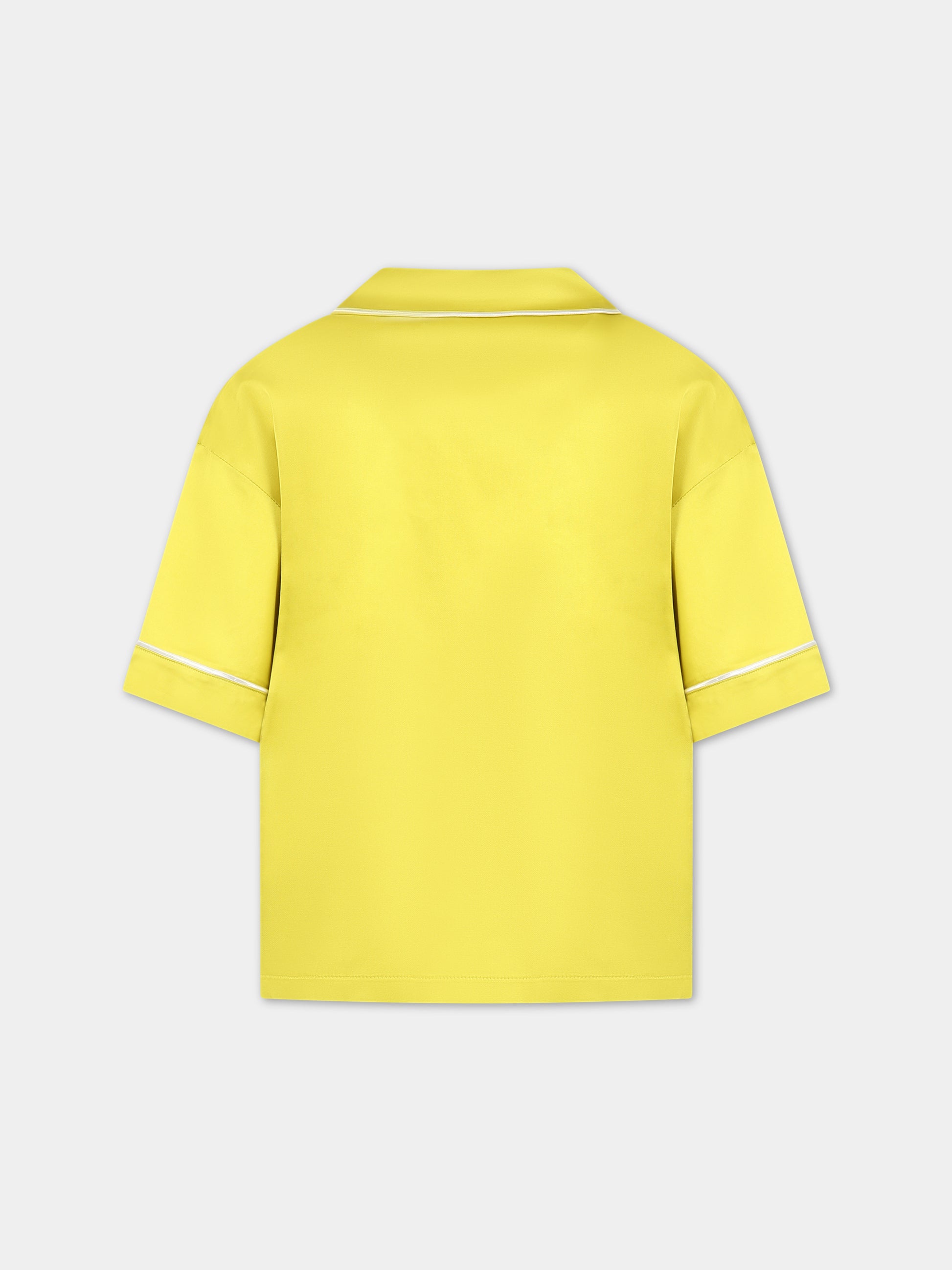 Camicia gialla per bambina,Douuod Kids,DS5P41 S0104 204