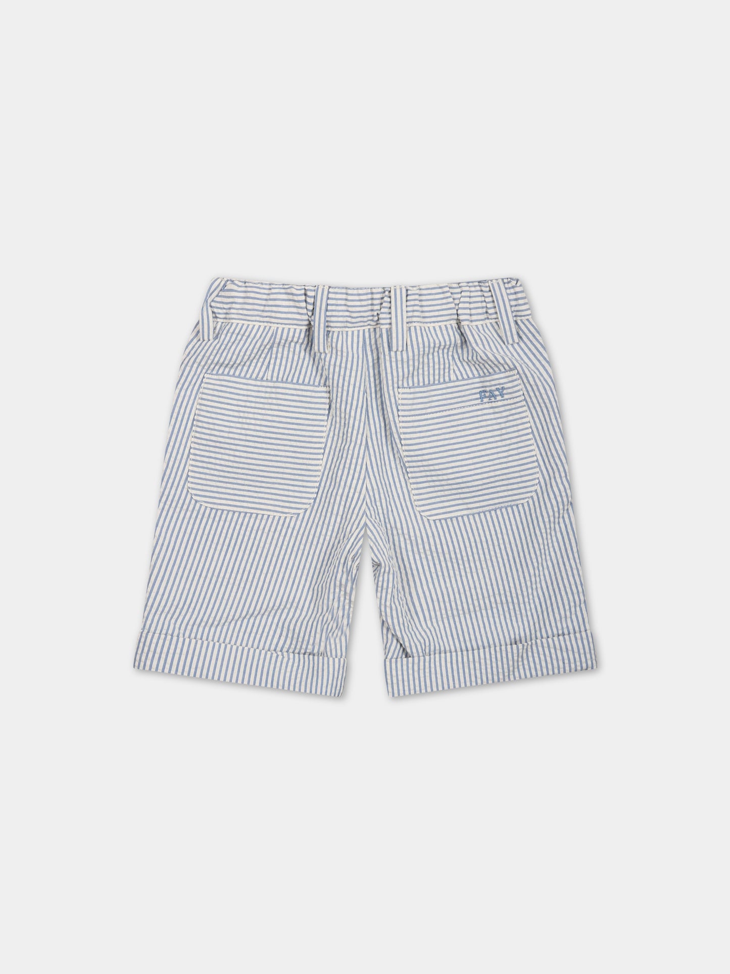 Shorts eleganti multicolor per neonato a righe,Fay Kids,FS6549 G0078 101CE