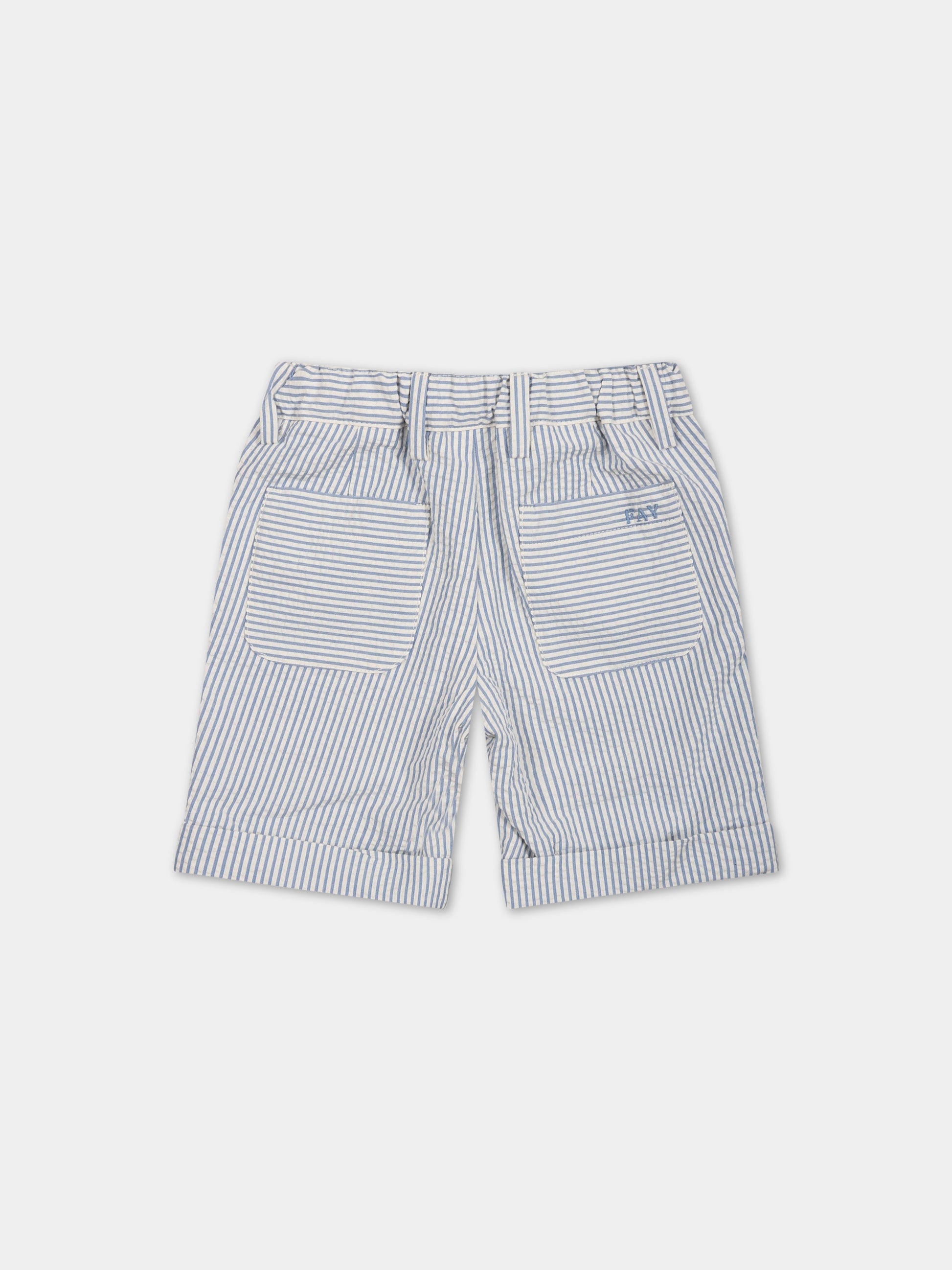 Shorts eleganti multicolor per neonato a righe,Fay Kids,FS6549 G0078 101CE