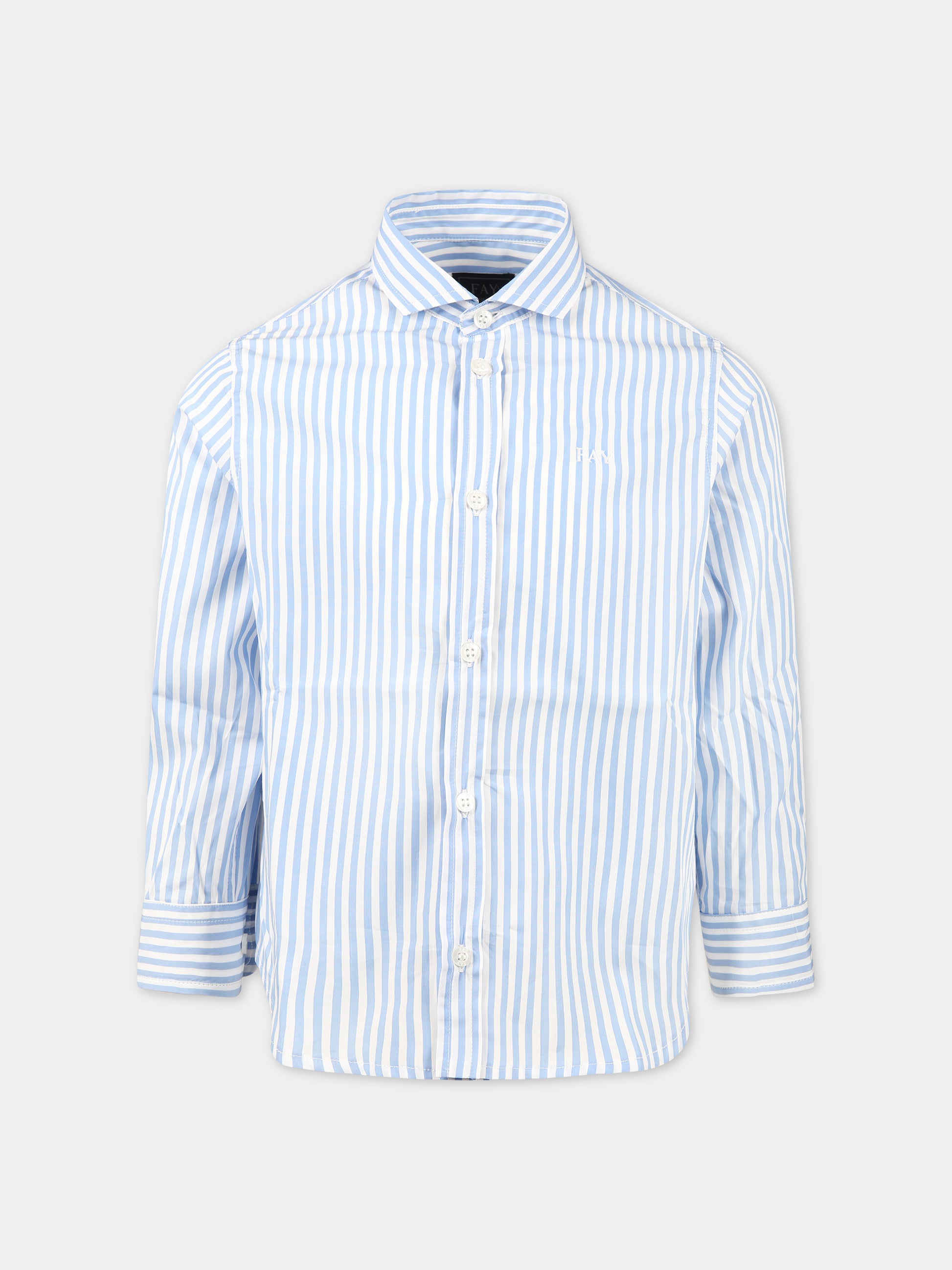 Camicia multicolor per bambino con logo,Fay Kids,FS5P00 P0269 100CE