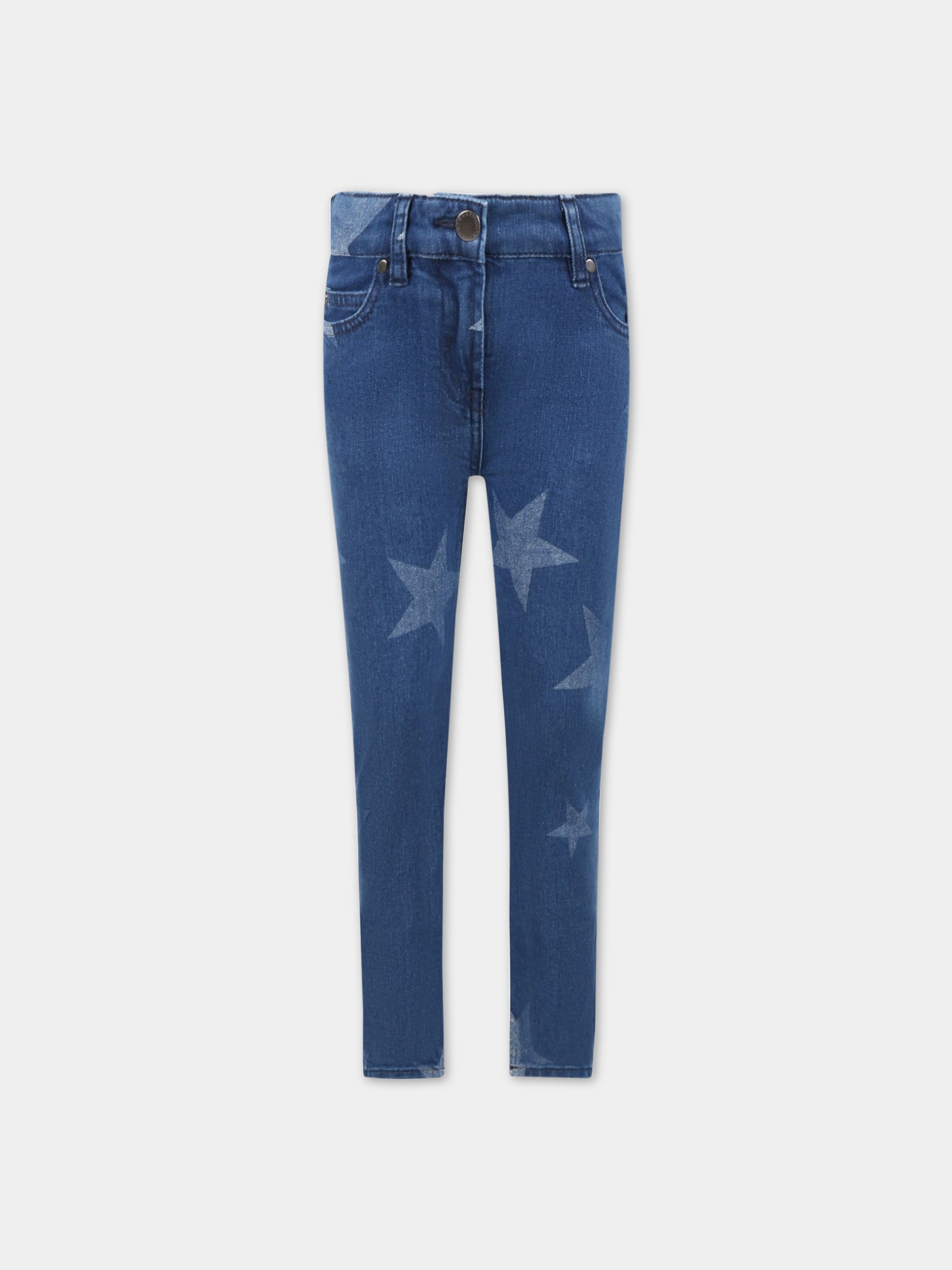 Jeans blu per bambina con stelle,Stella Mccartney Kids,TS6E10 Z0863 620BC