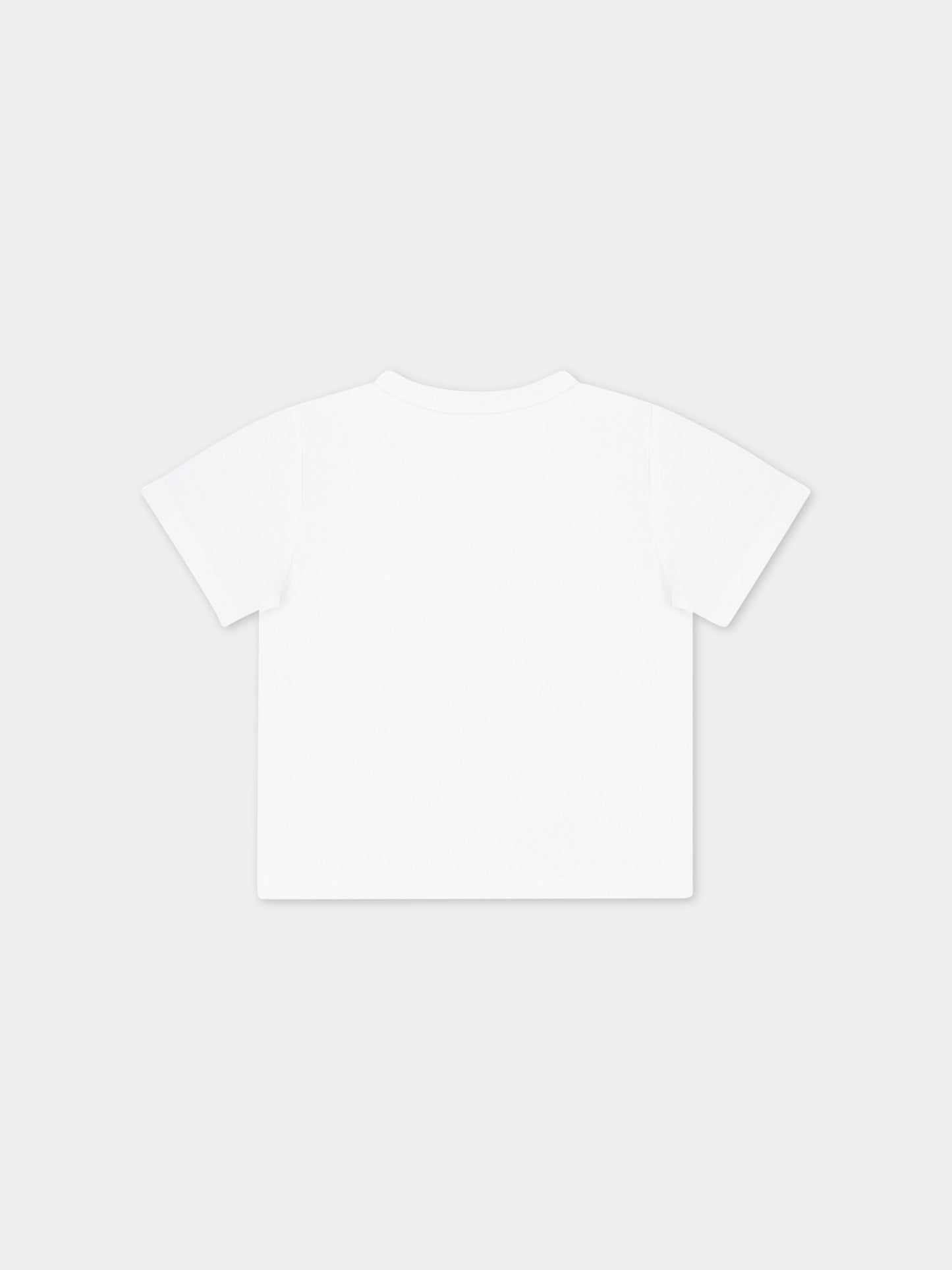 T-shirt bianca per bambina con S logo,Stella Mccartney Kids,TS8131 Z0434 101