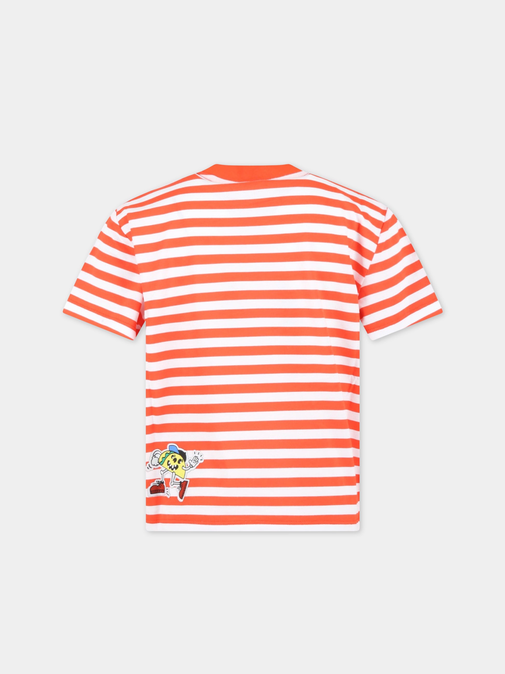 T-shirt multicolor a righe per bambino con patch,Stella Mccartney Kids,TS8Q41 Z0964 999