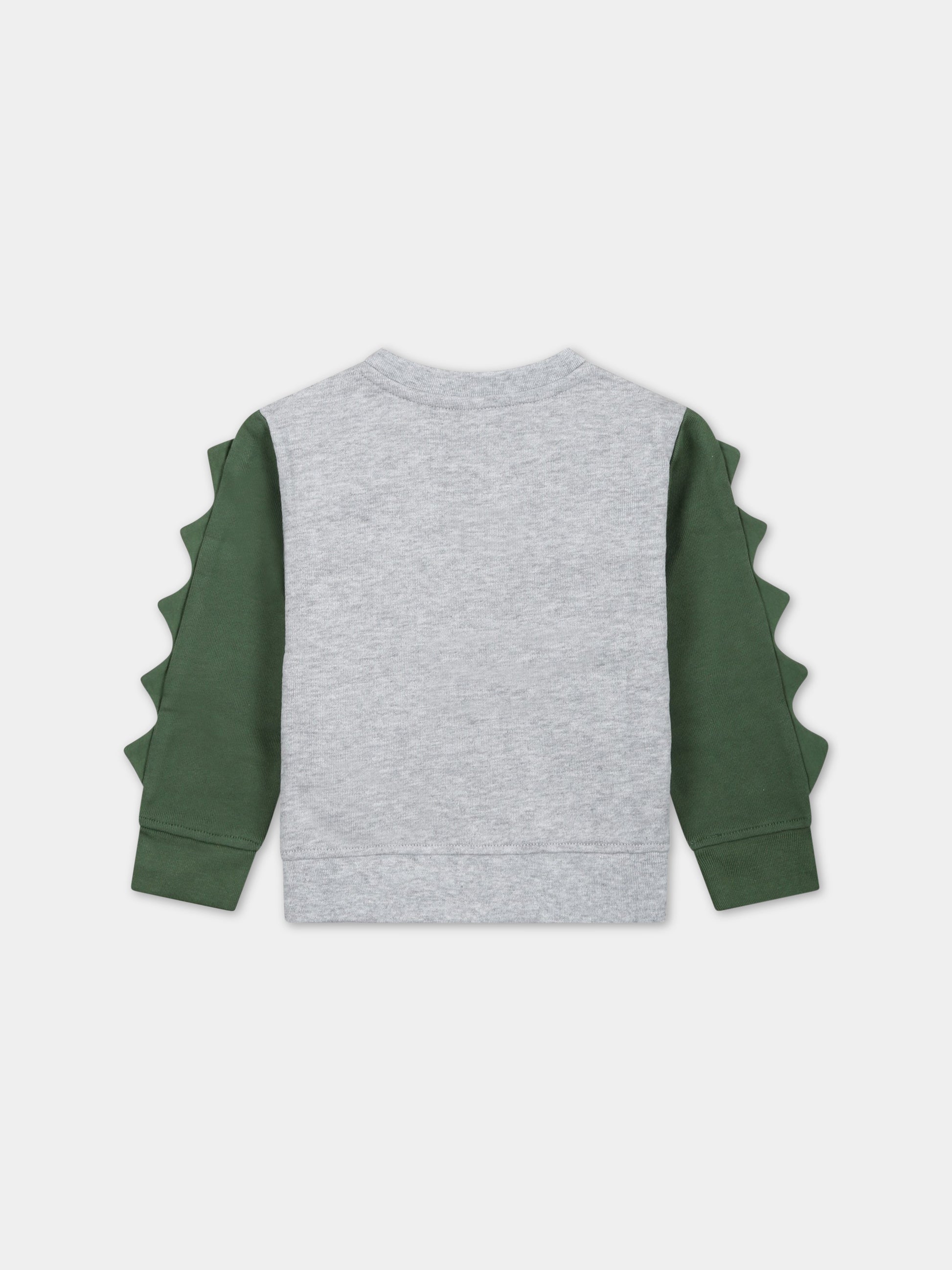 Felpa grigia per neonato con camaleonti,Stella Mccartney Kids,TS4550 Z0499 904