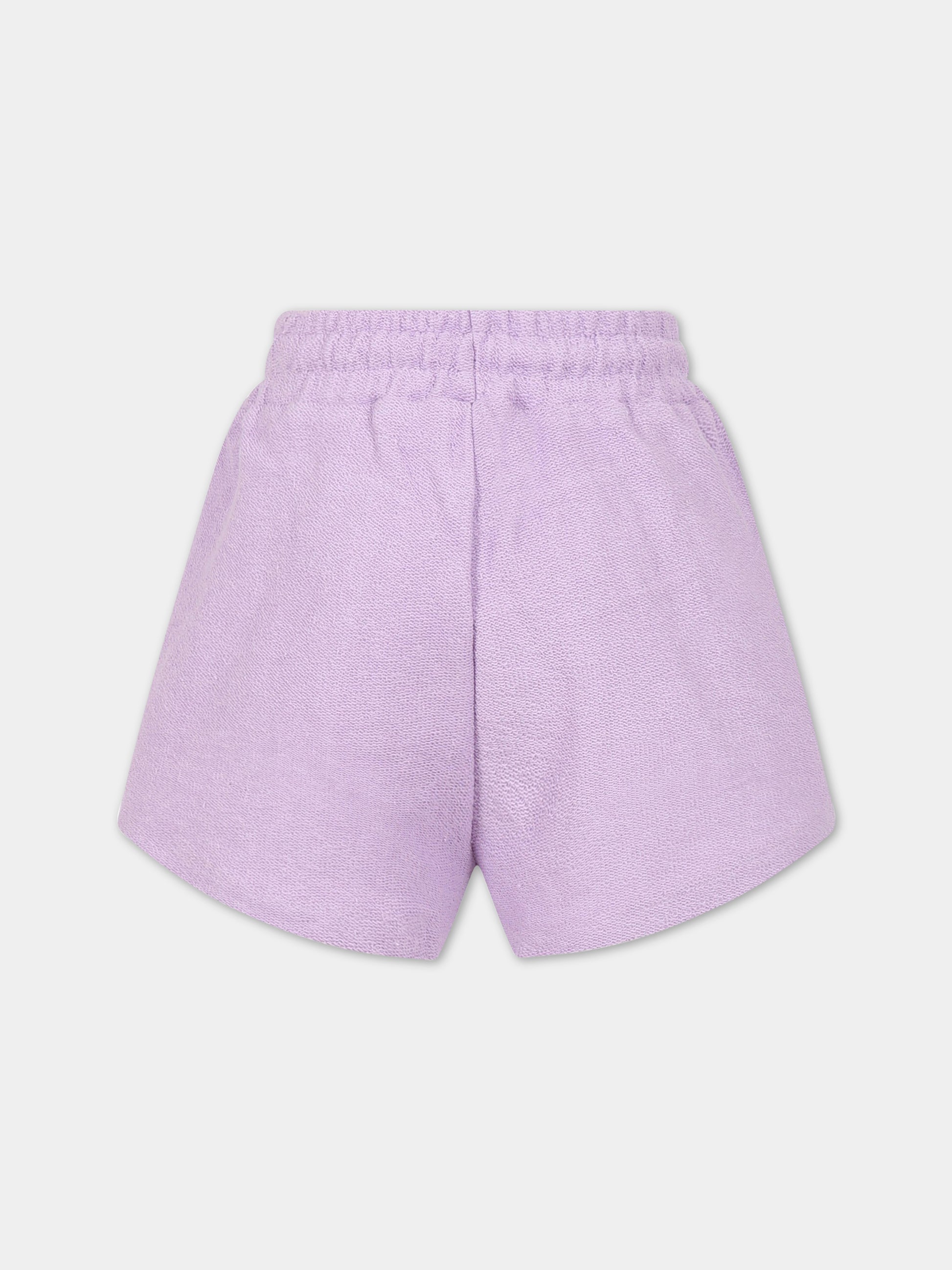 Shorts casual viola per bambina,Msgm Kids,MS029338 071