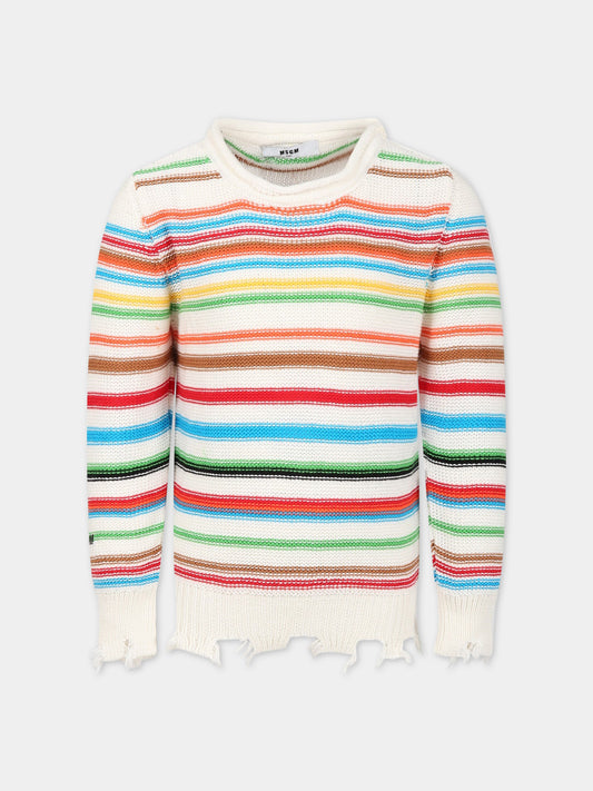 Maglione multicolor per bambino,Msgm Kids,MS029556 200