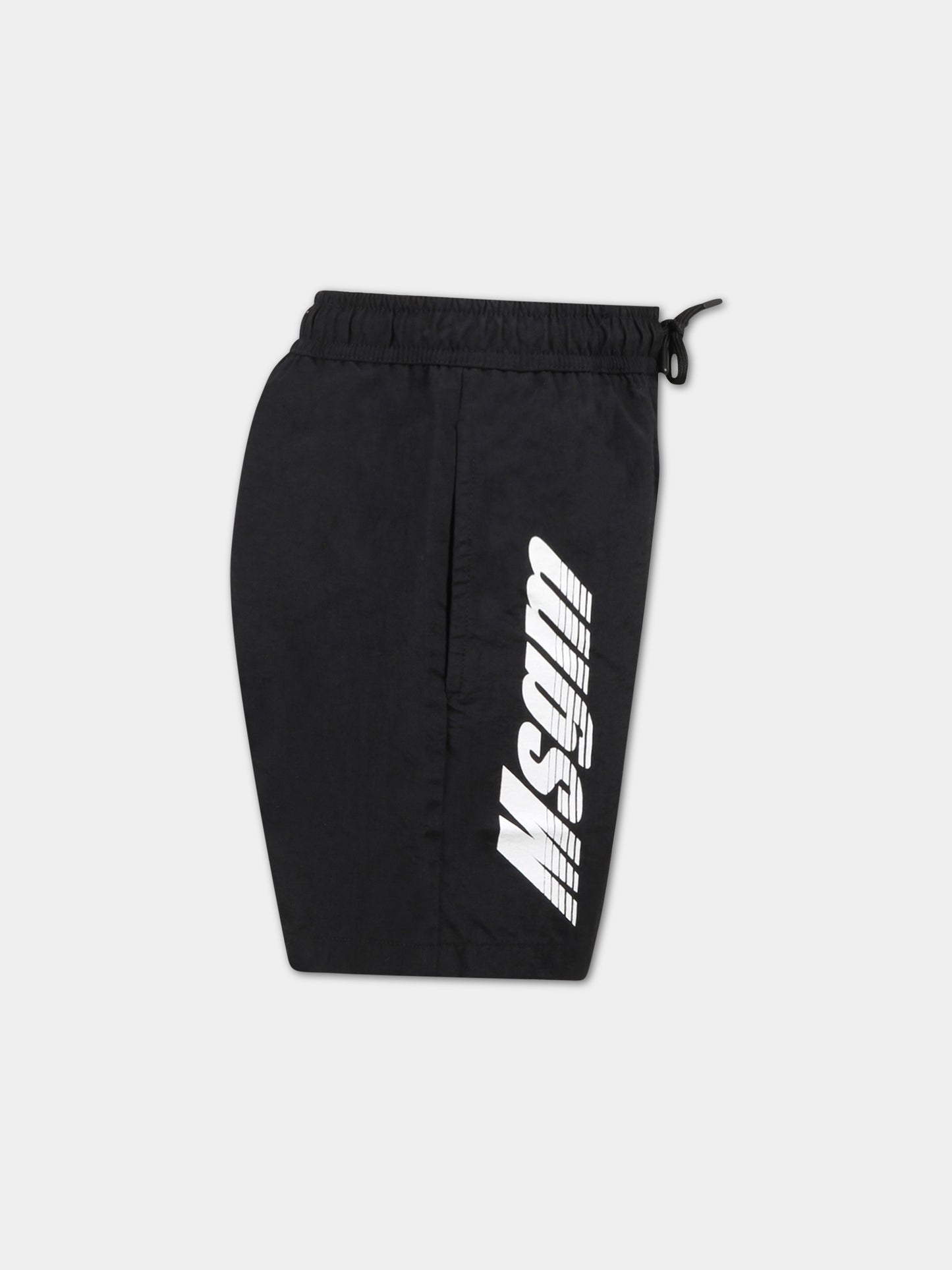 Boxer mare nero per bambino con logo bianco,Msgm Kids,MS029495 110