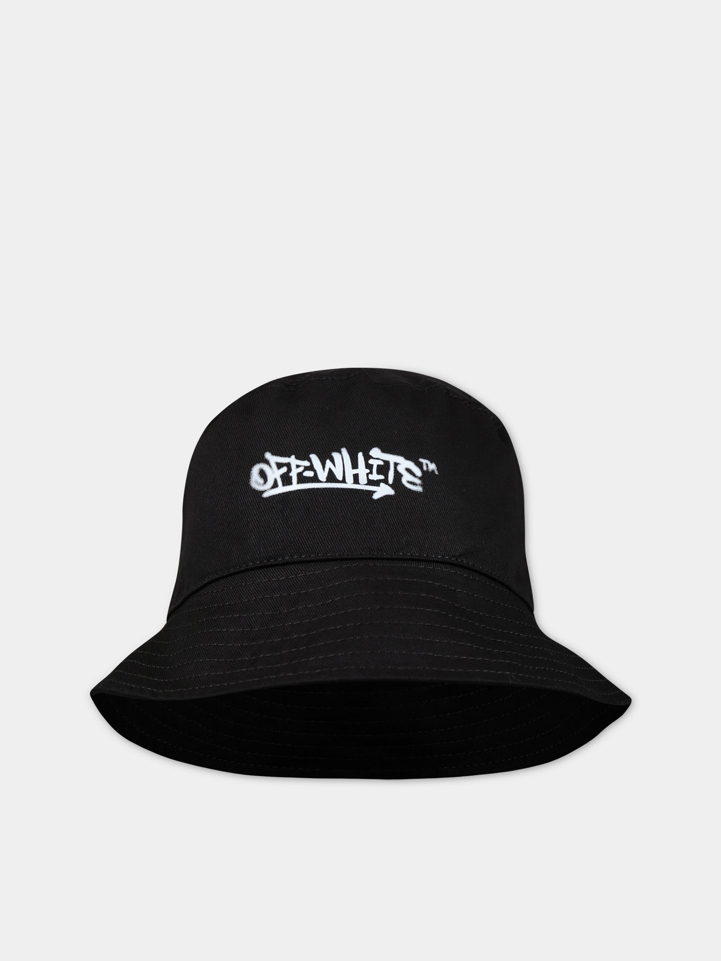 Cloche nero per neonati con logo,Off White,OB8X001S23FAB0021001