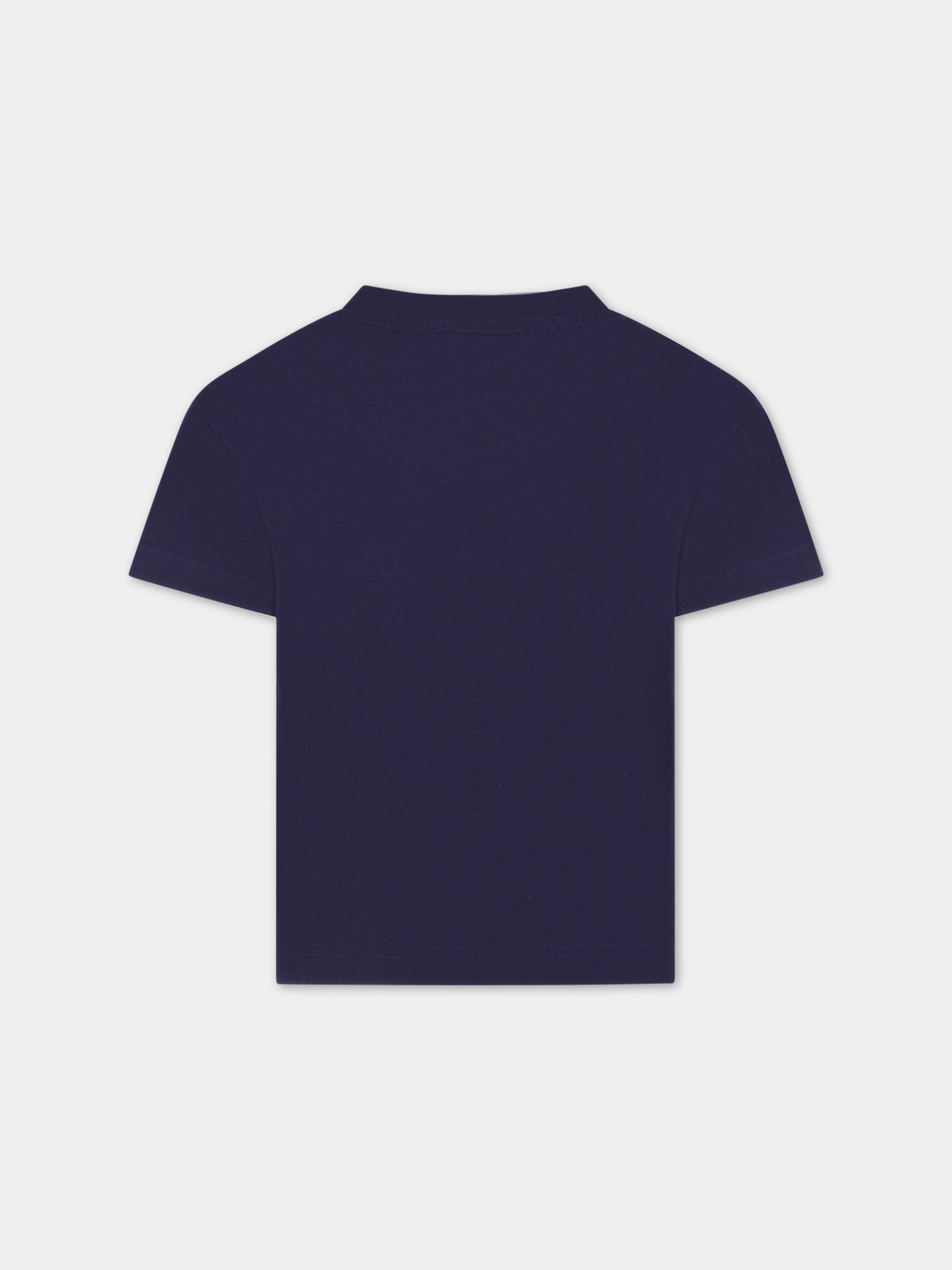 T-shirt blu per bambino con Smiley,Palm Angels,PBAA001S23JER0024615