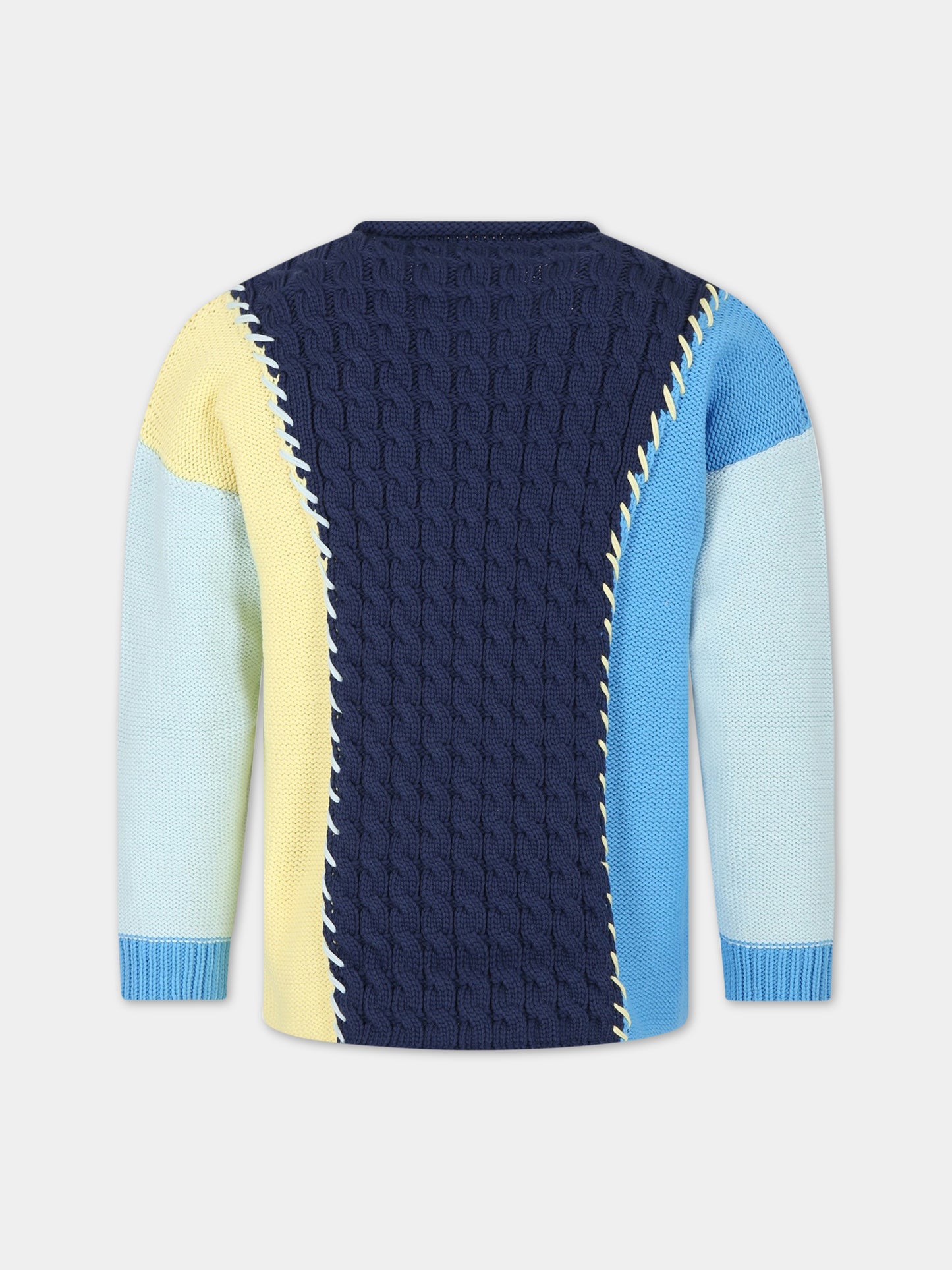 Maglione multicolor per bambino con logo,Palm Angels,PBHE003S23KNI0014615