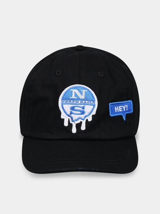 Cappello nero per bambino con logo,North Sails,727152 000 0999