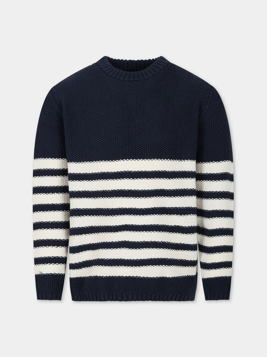 Maglione multicolor per bambino con logo,North Sails,796166 000 C001