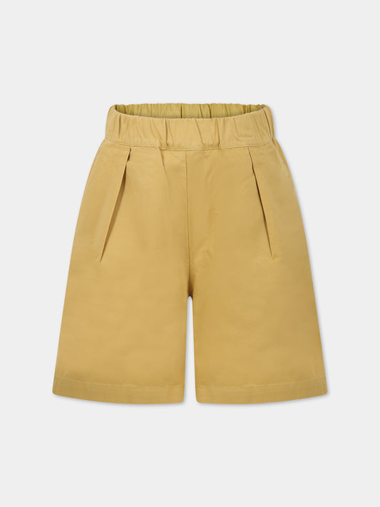 Shorts giallo per bambino con logo,The New Society,S23 K WV011 DANIELLE