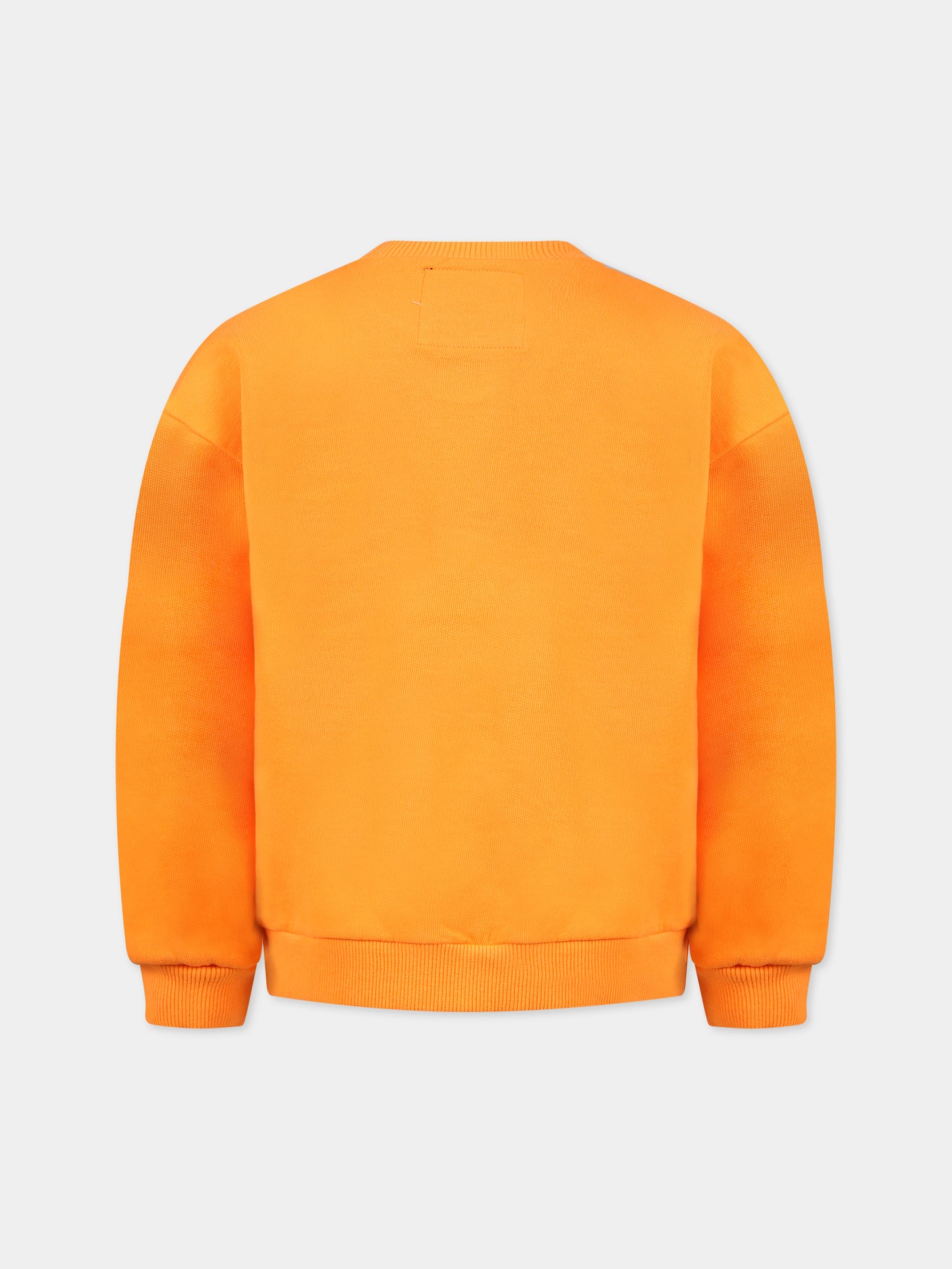 Felpa arancione per bambino con logo,Myar,MY0026 MY040 MY206