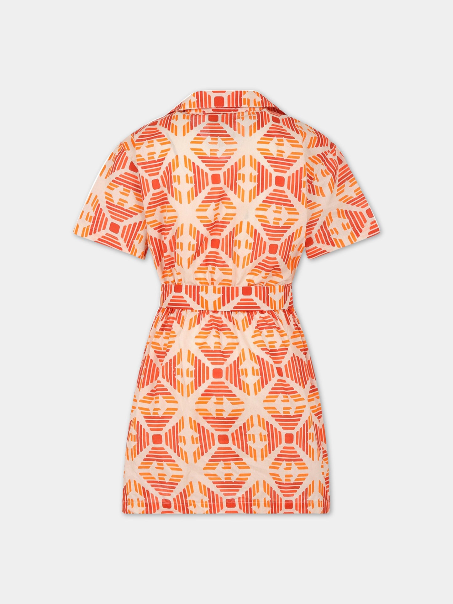 Vestito multicolor per bambina con logo,Armani Junior,3R3A26 1NS9Z F402