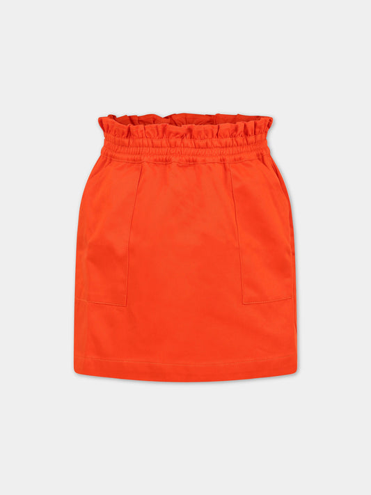 Gonna rossa per bambina con iconico aquilotto,Armani Junior,3R3N08 1NX0Z 0260