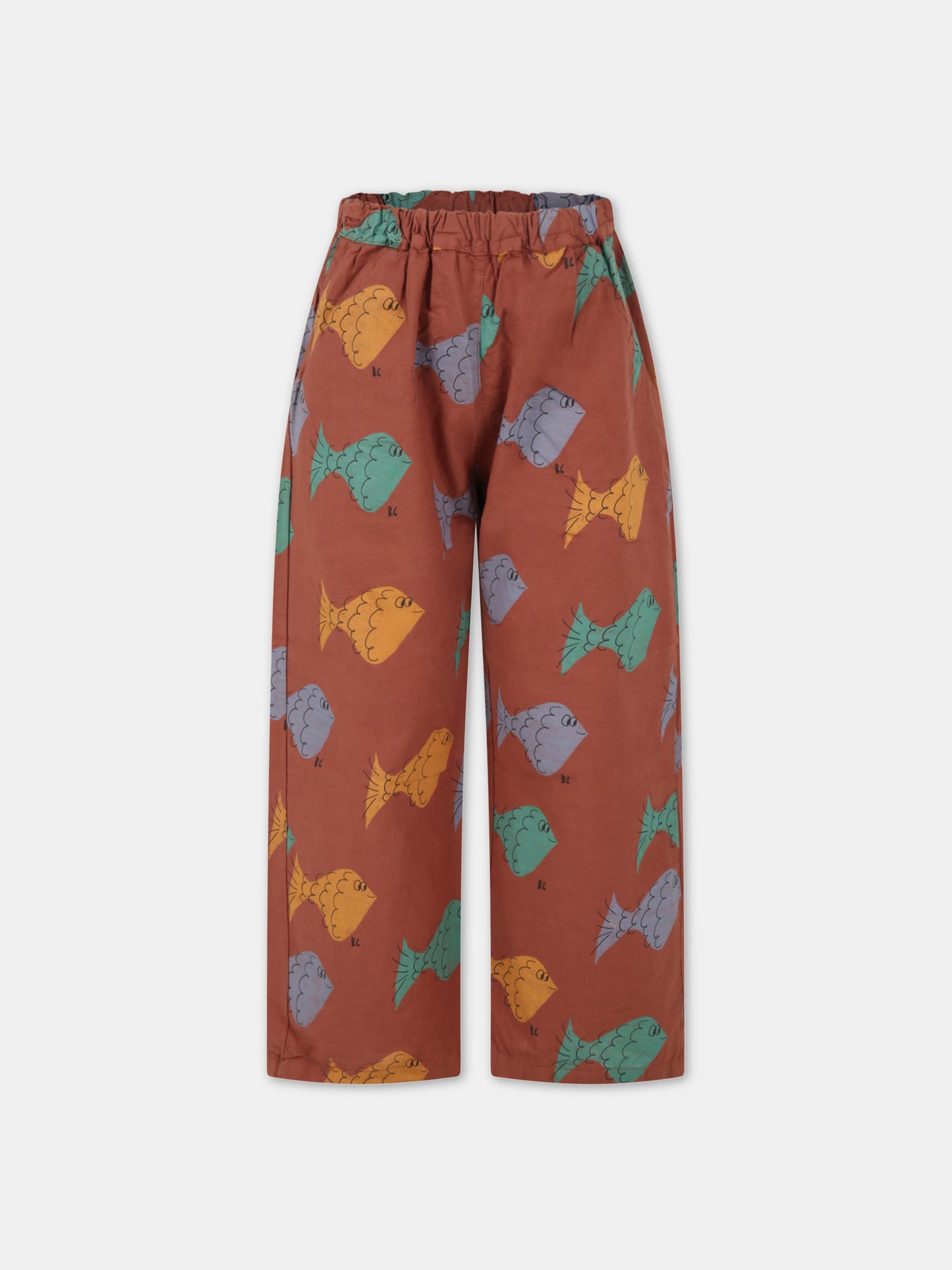 Pantaloni marroni per bambino con pesci,Bobo Choses,123AC093
