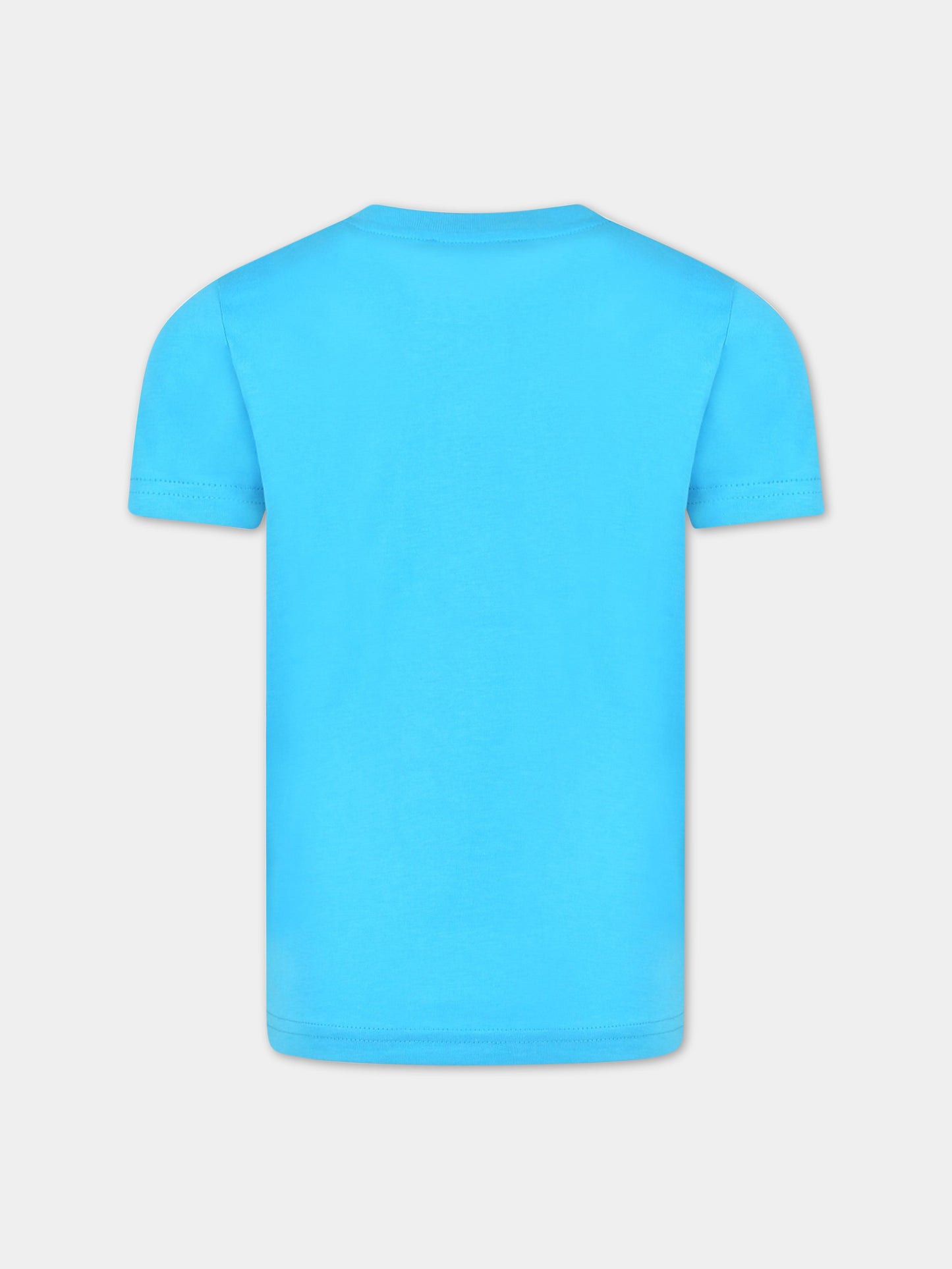 T-shirt azzurra per bambino con logo,Dsquared2,DQ1359 D00MV DQ818