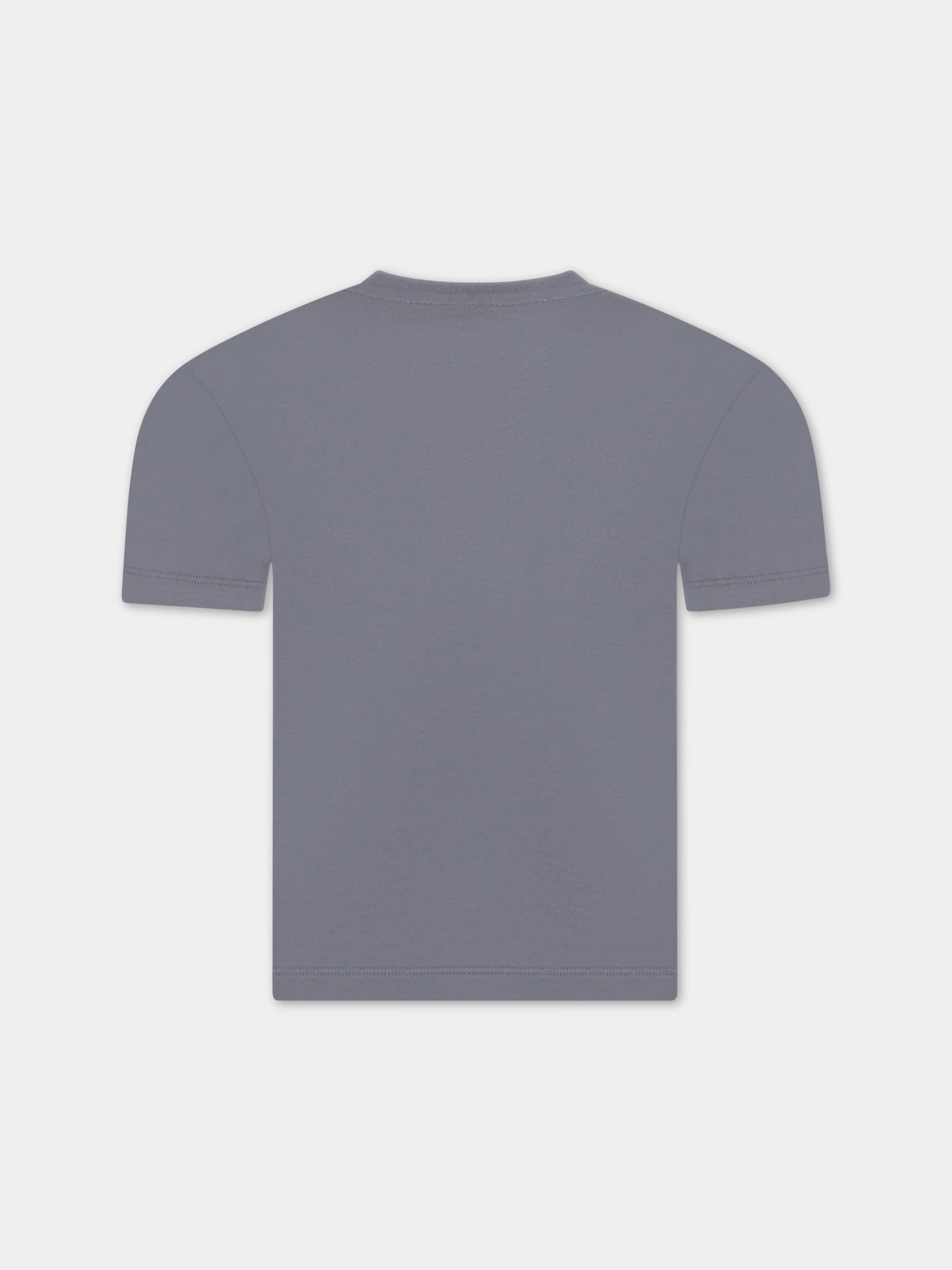 T-shirt grigia per bambina con logo giallo,Bonpoint,S03BTSK00005 114