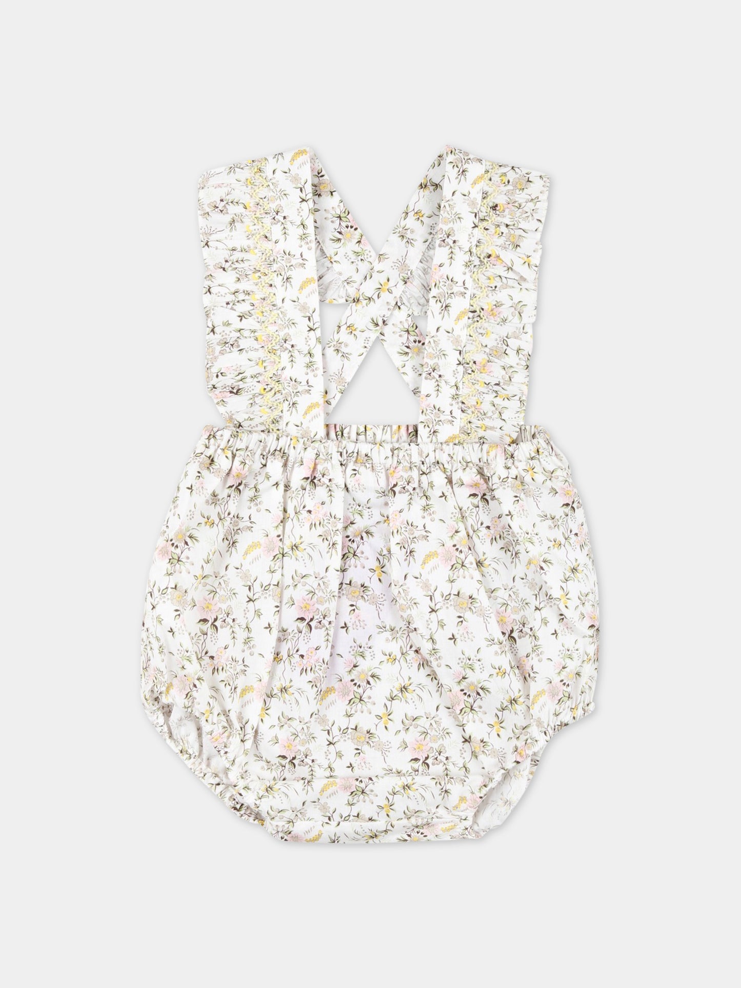 Salopette multicolor per neonata con stampa Liberty,Bonpoint,S03XBEW00001 502