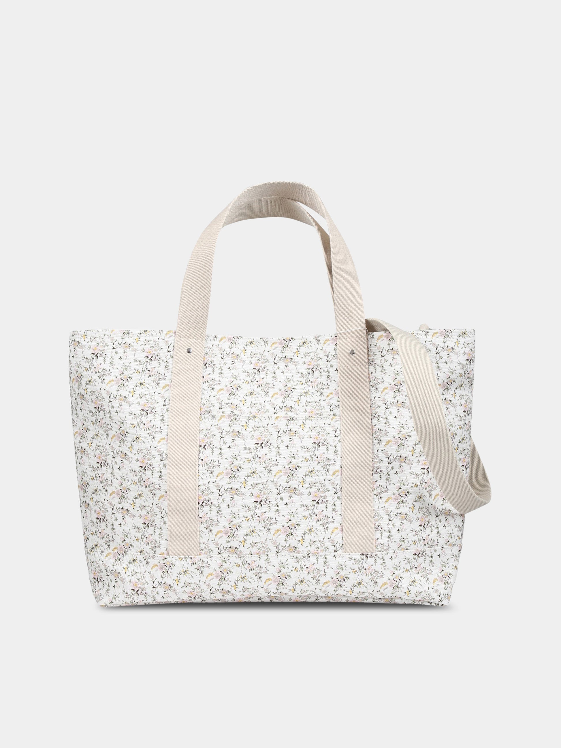 Borsa-mamma bianco per neonata con stampa floreale,Bonpoint,S03ZBAW00100 502B