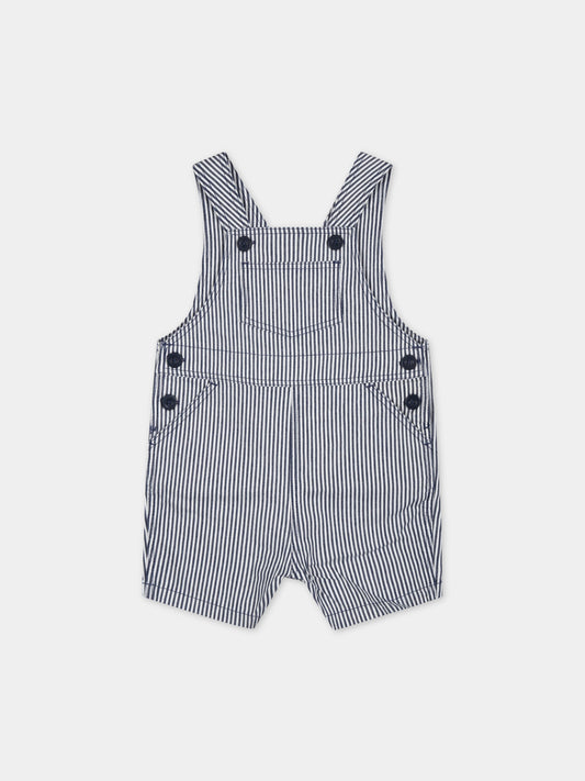 Salopette multicolor per neonato con logo,Petit Bateau,A06VJ MEDIEVAL/MARSHMALLOW