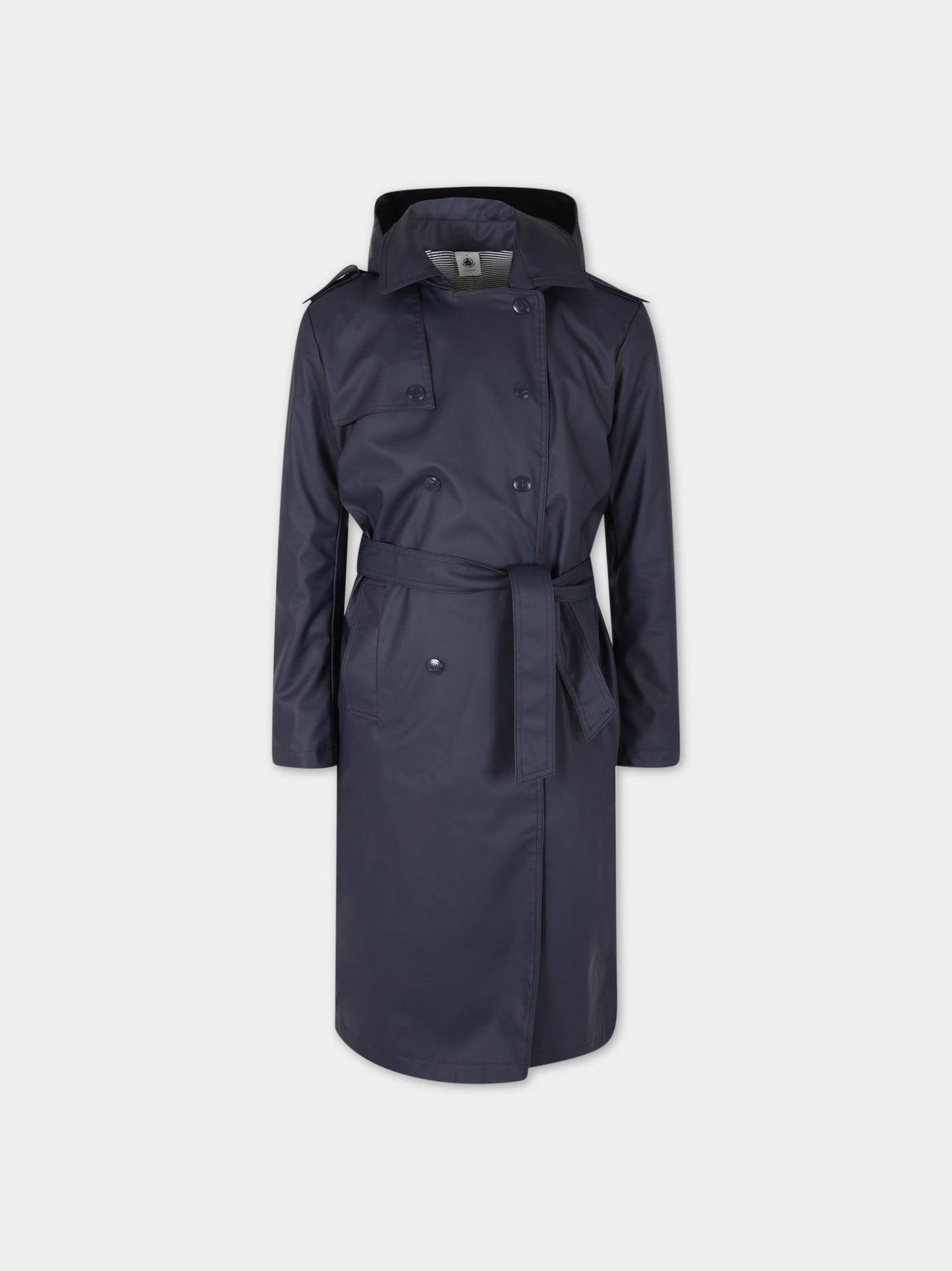 Trench blu  donna,Petit Bateau,A06N1 SMOKING