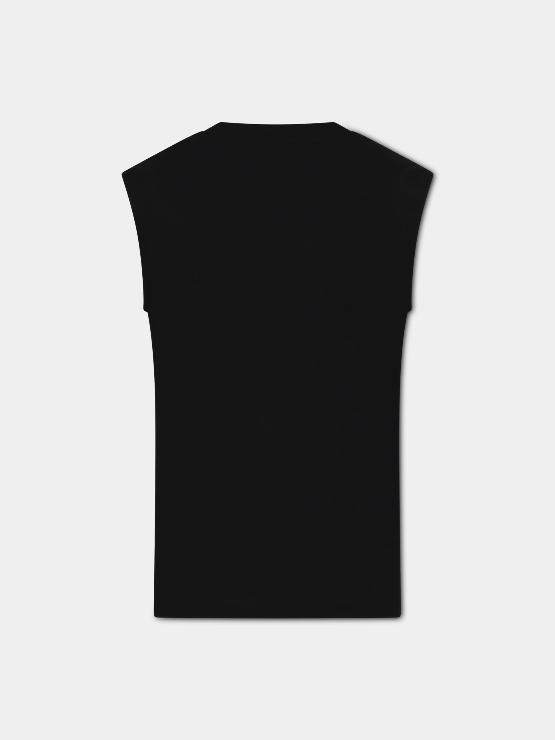 t-shirt nero per bambini con logo,Balmain Kids,BS8Q81 Z0057 930BC