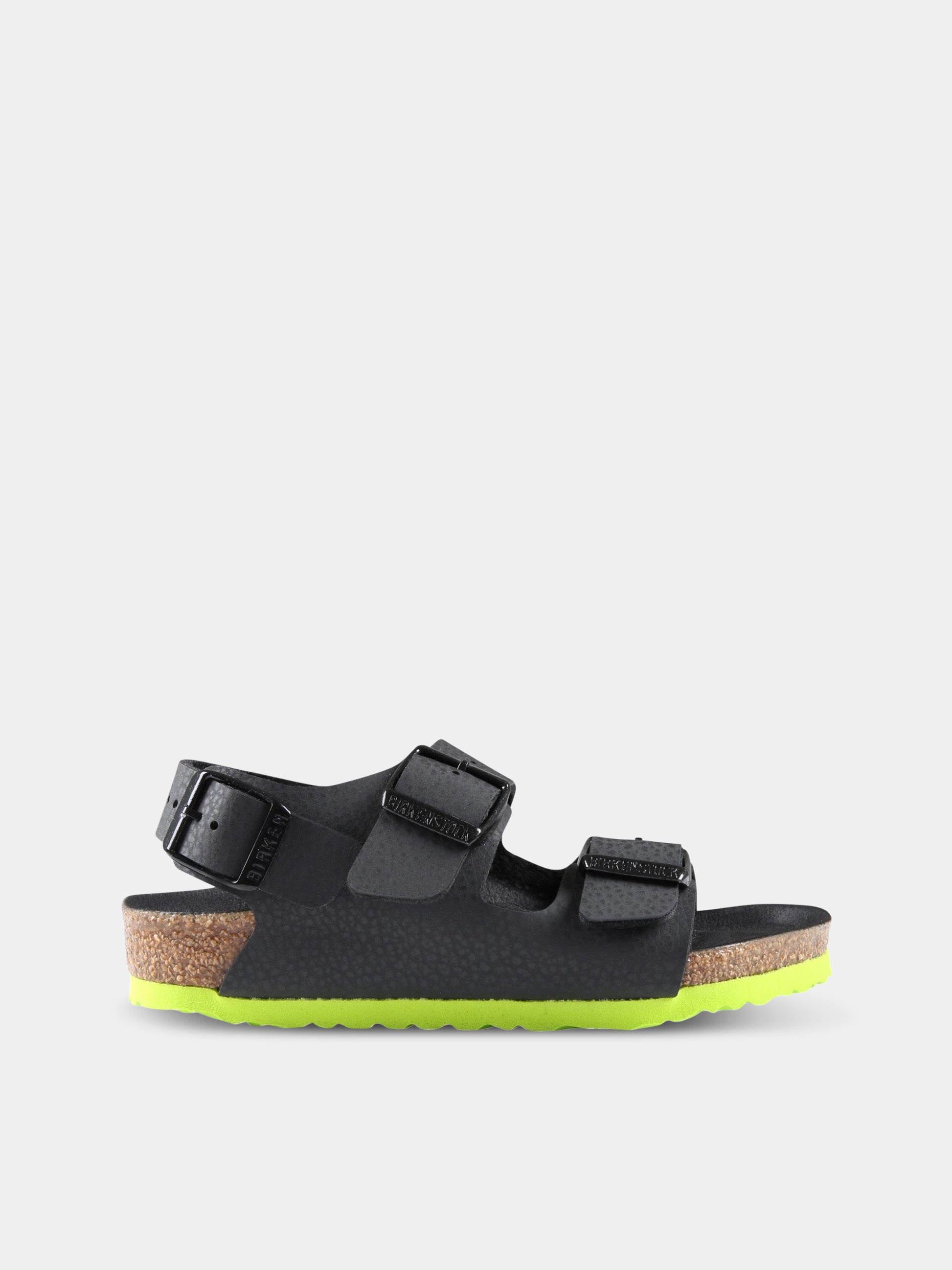 Sandali neri  Milano  per bambino con suola verde,Birkenstock,1022129