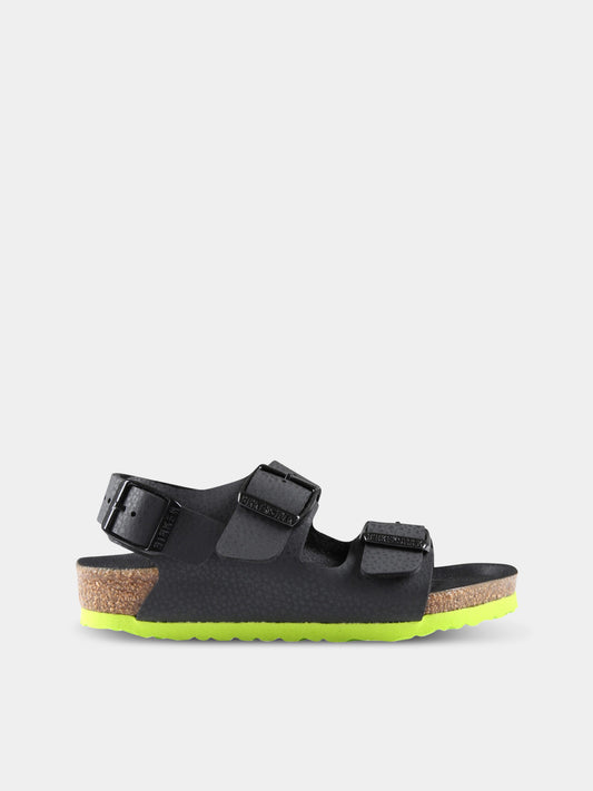 Sandali neri  Milano  per bambino con suola verde,Birkenstock,1022129