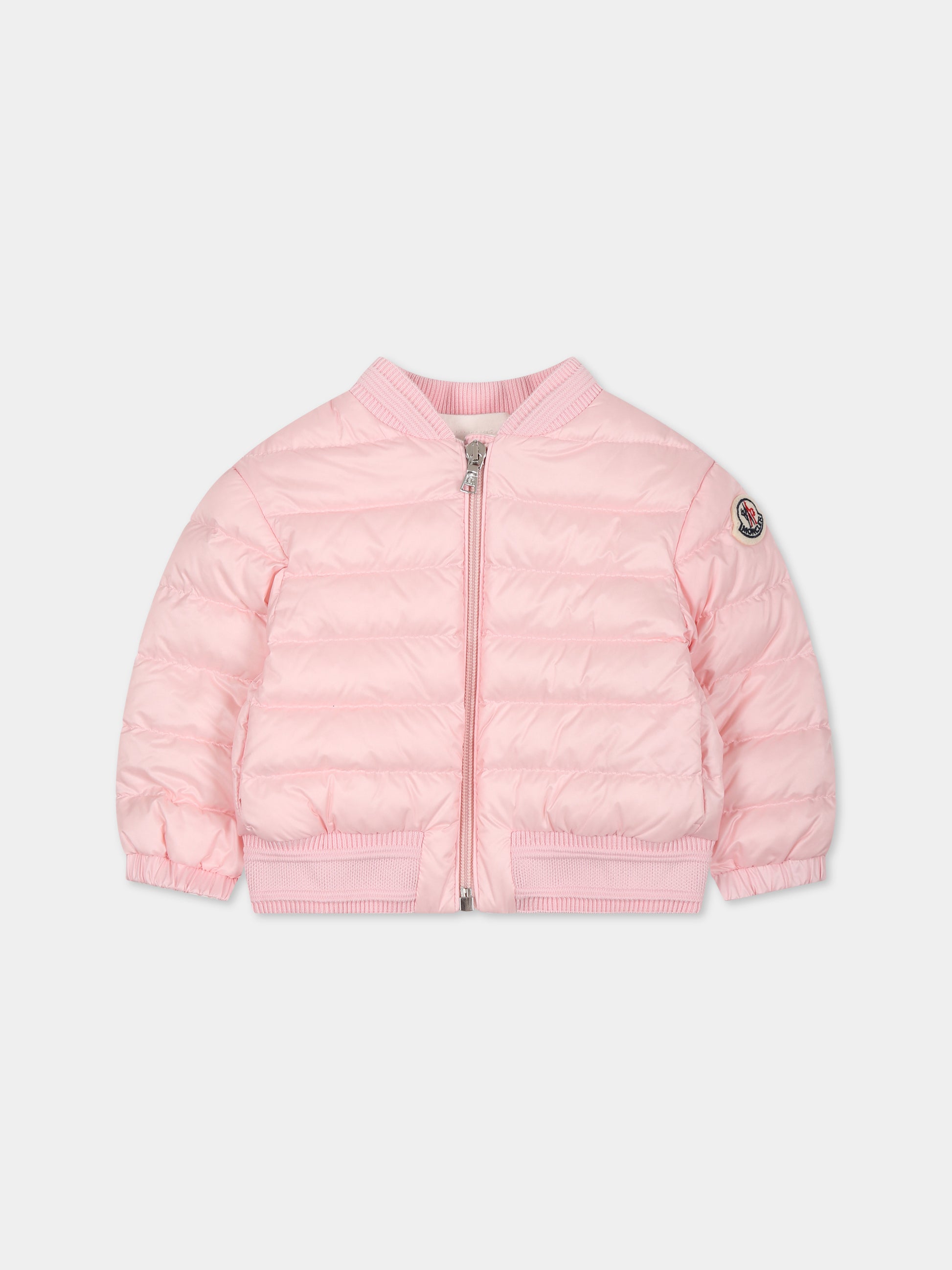 Piumino  Ter  rosa per neonata con logo,Moncler Kids,951 1A00020 595FE 506