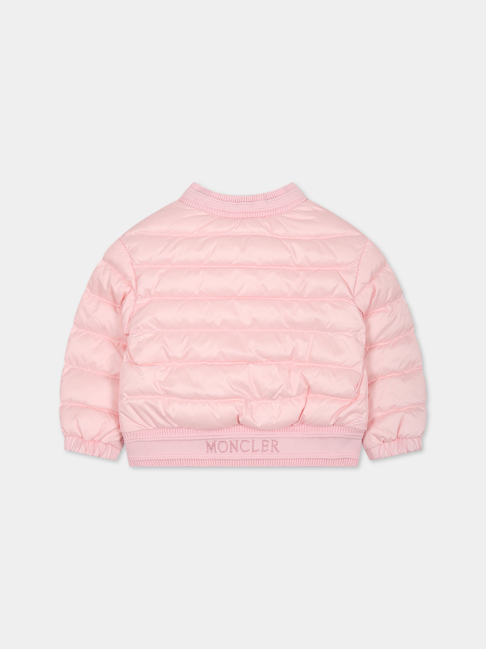 Piumino  Ter  rosa per neonata con logo,Moncler Kids,951 1A00020 595FE 506