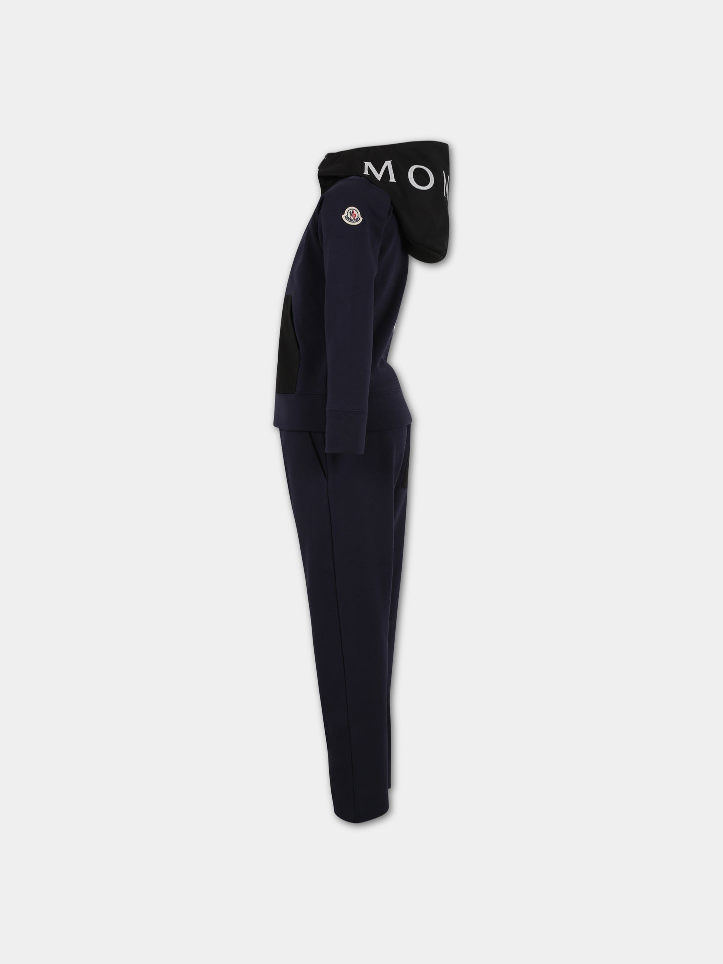 Completo blu per bambino con logo,Moncler Kids,954 8M00025 899Z5 778