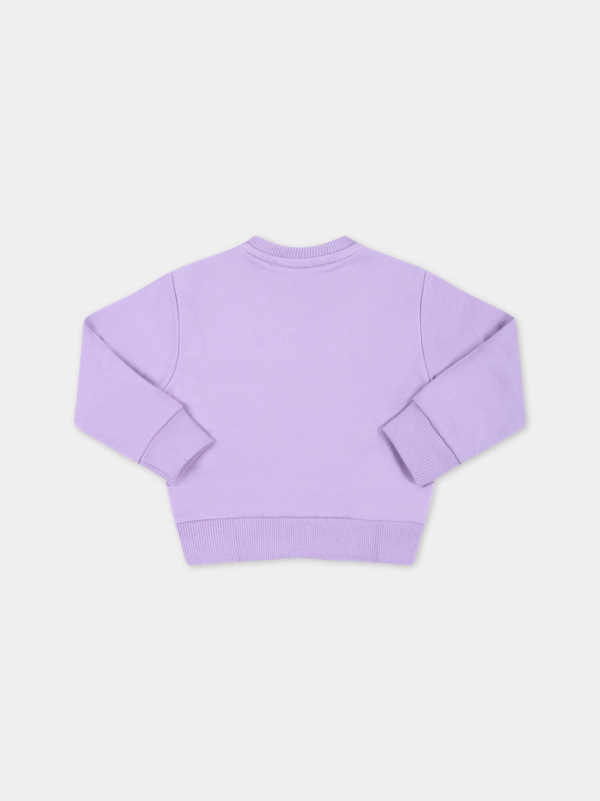 Felpa viola per neonata con Medusa fucsia,Versace,1000174 1A04801 2L750