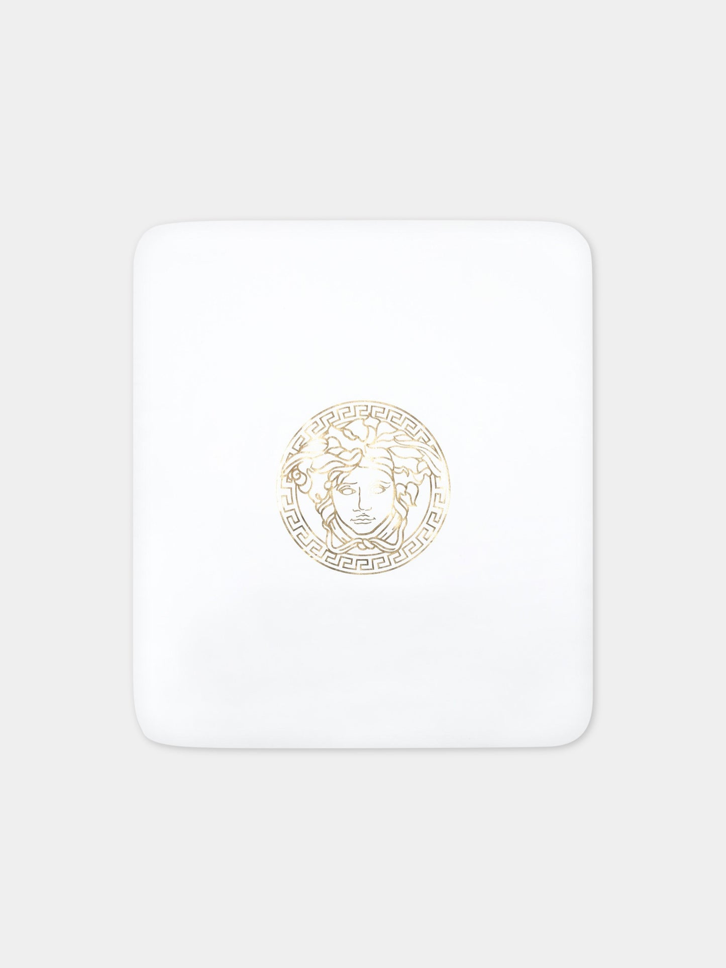 Coperta bianca per neonata con Medusa,Versace,1000092 1A06300 6W560