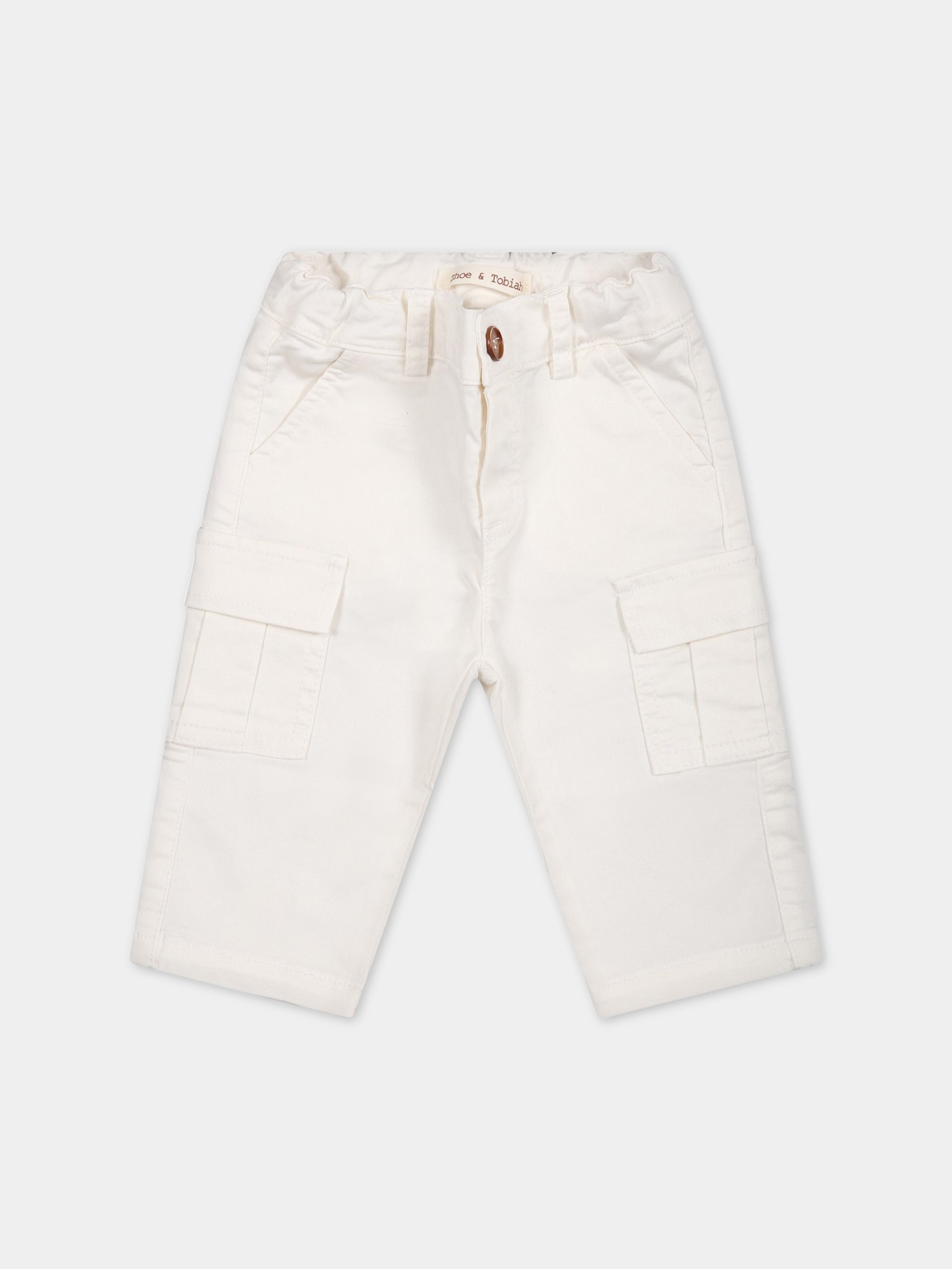 Pantaloni casual bianco per neonato,Zhoe & Tobiah,JPS8 1