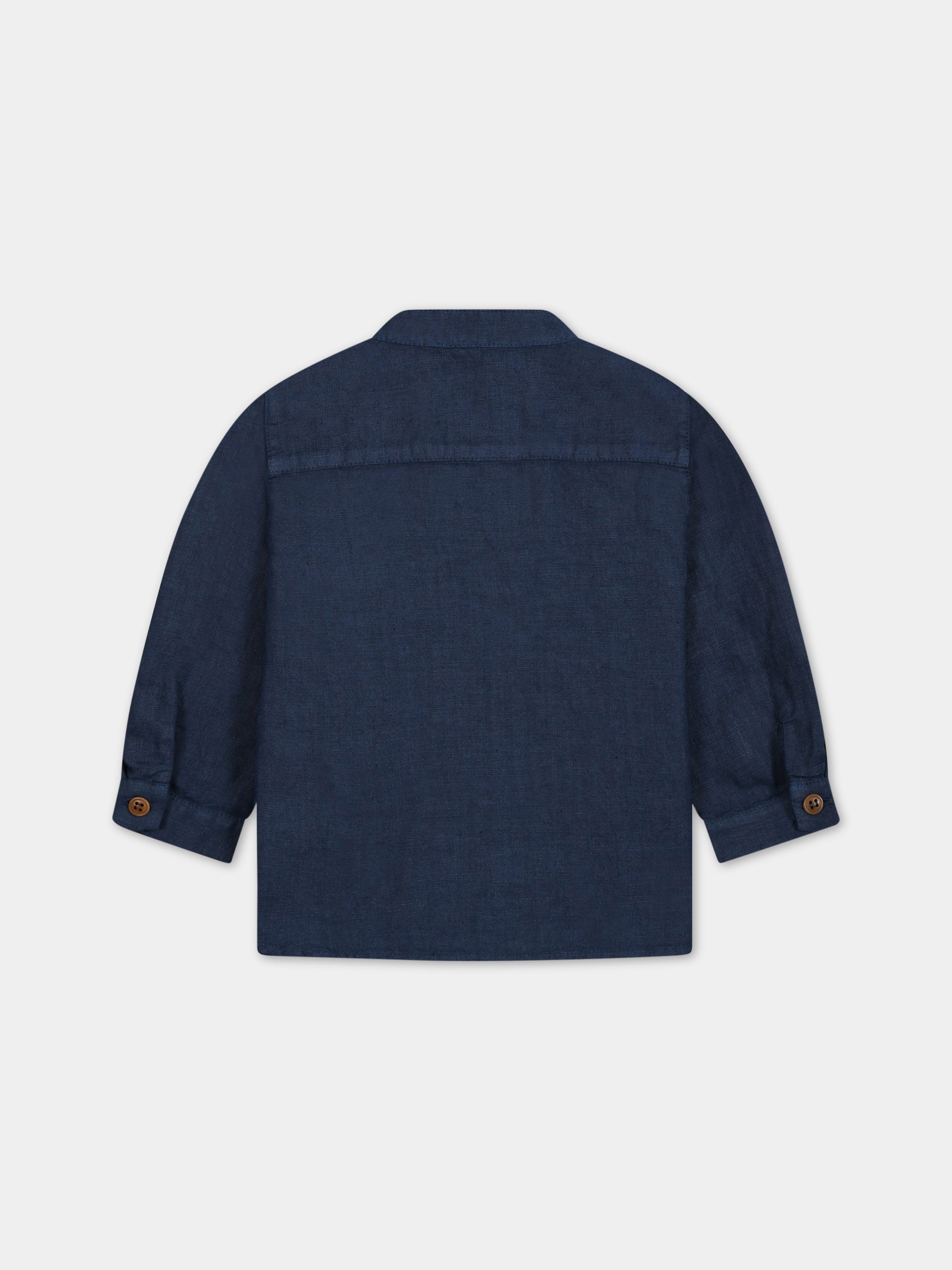 Camicia blu per neonato,Zhoe & Tobiah,LIN3 11