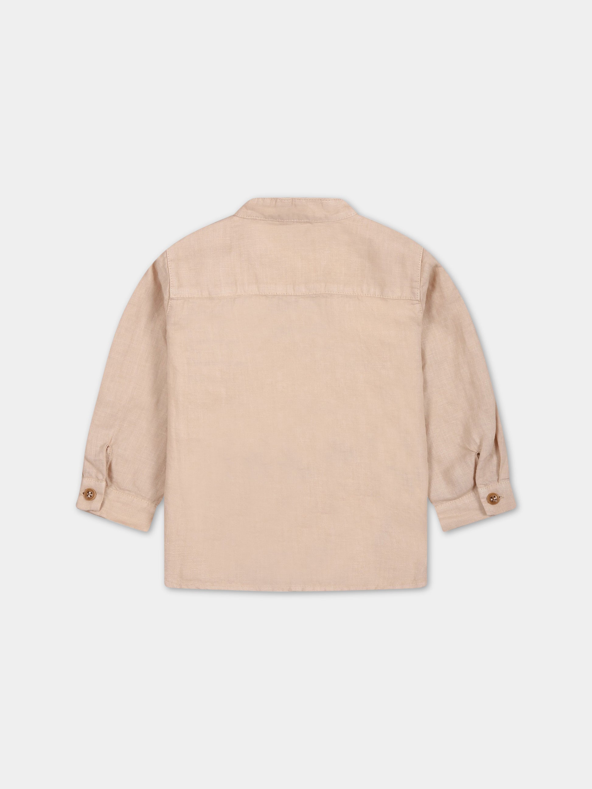 Camicia beige per neonato,Zhoe & Tobiah,LIN3 23
