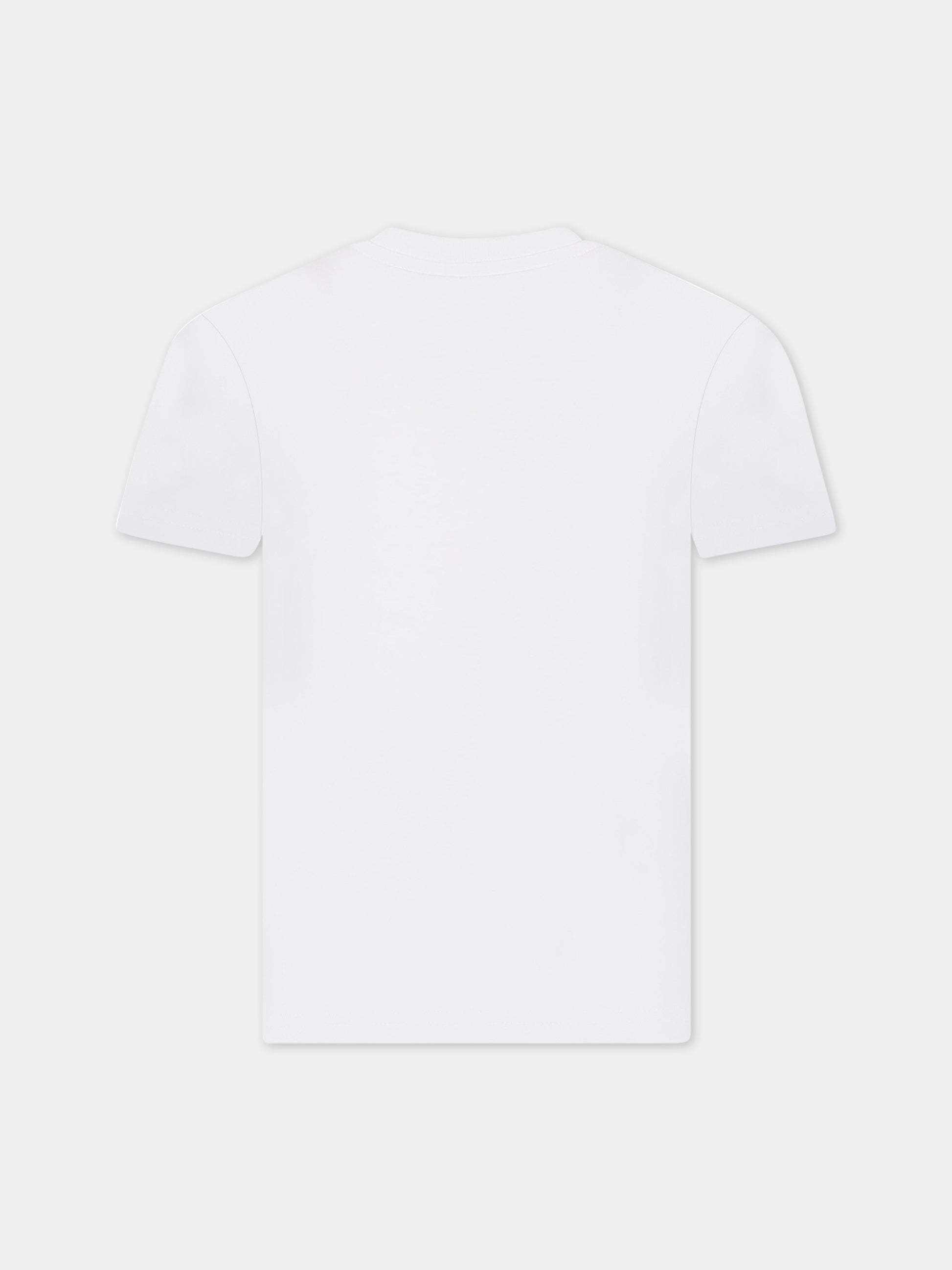 T-shirt bianca per bambino con logo e stampa,Dsquared2,DQ1625 D004G DQ100