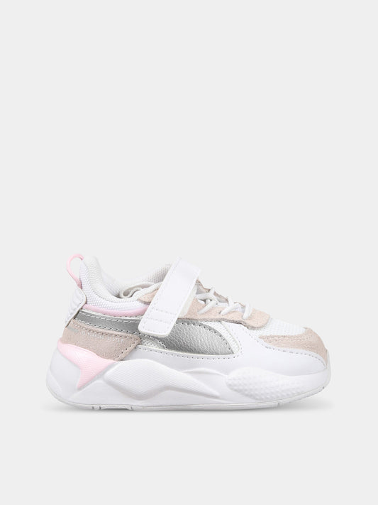 Sneakers bianche per bambina con logo,Puma,PU391986 391986 01