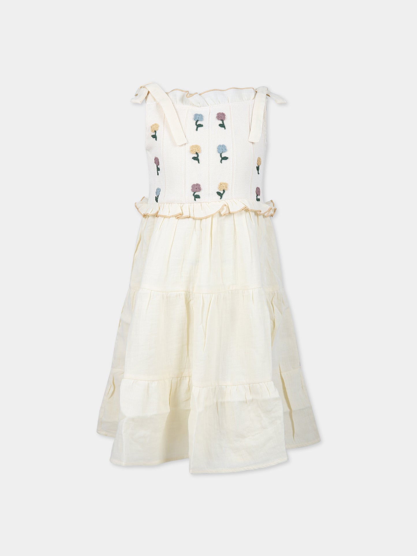 Vestito giallo per bambina con fiori,Coco Au Lait,14COCO1146