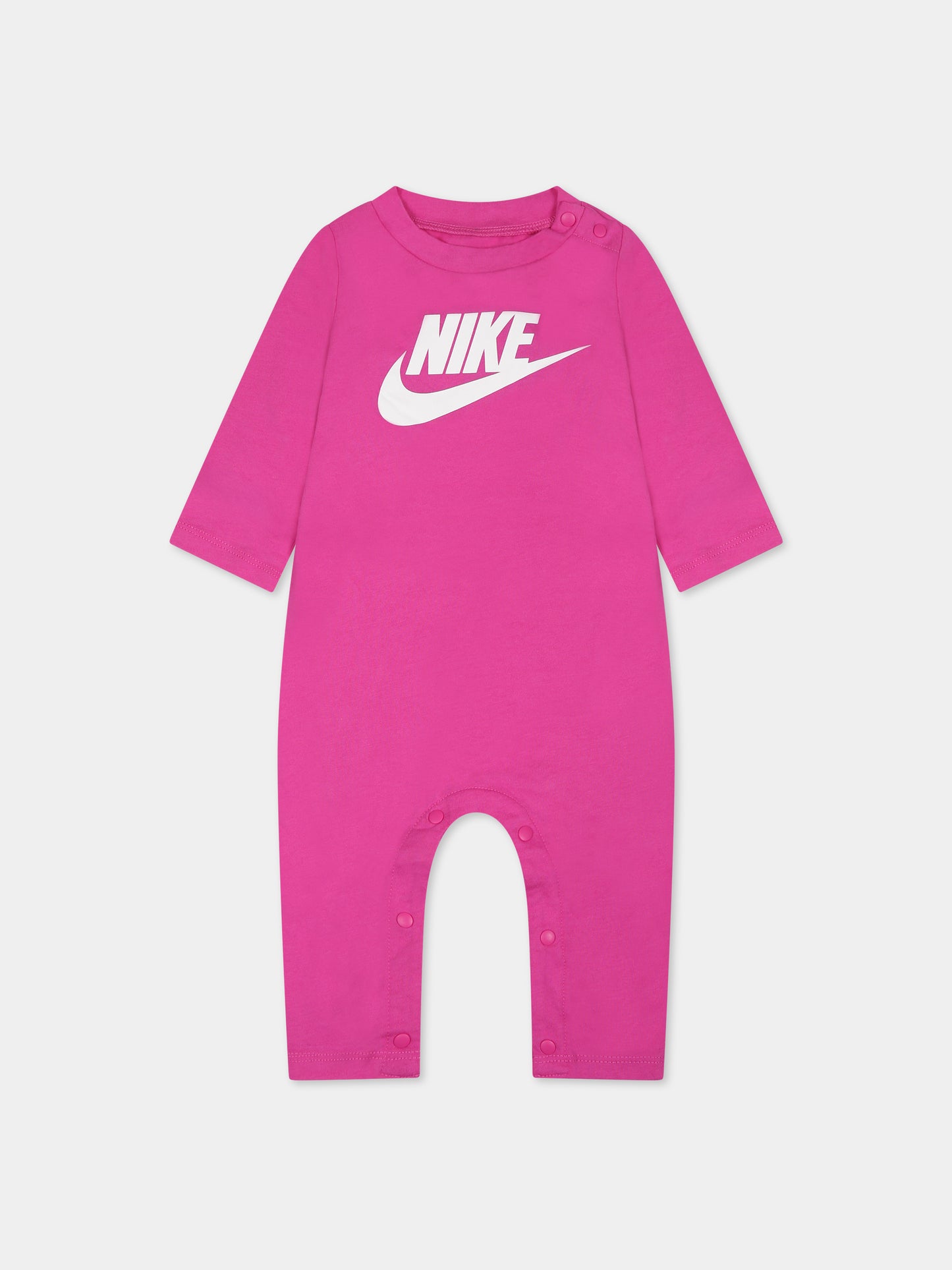 Tutina fucsia per neonata con logo,Nike,56K284 A9X