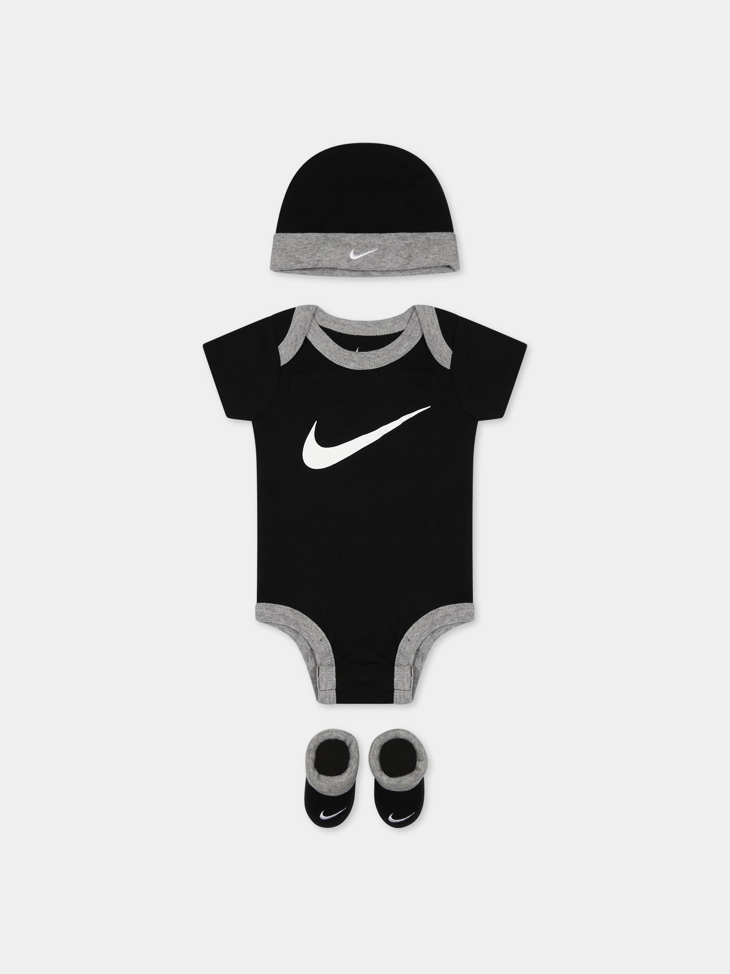 Set nero per neonati con swoosh,Nike,LN0072 023