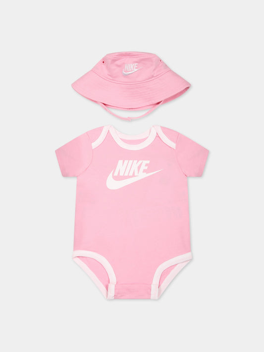 Set rosa per neonata con iconico swoosh,Nike,NN0815 A8F