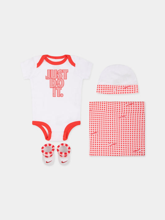 Set bianco per neonata con logo,Nike,NN0946 R35