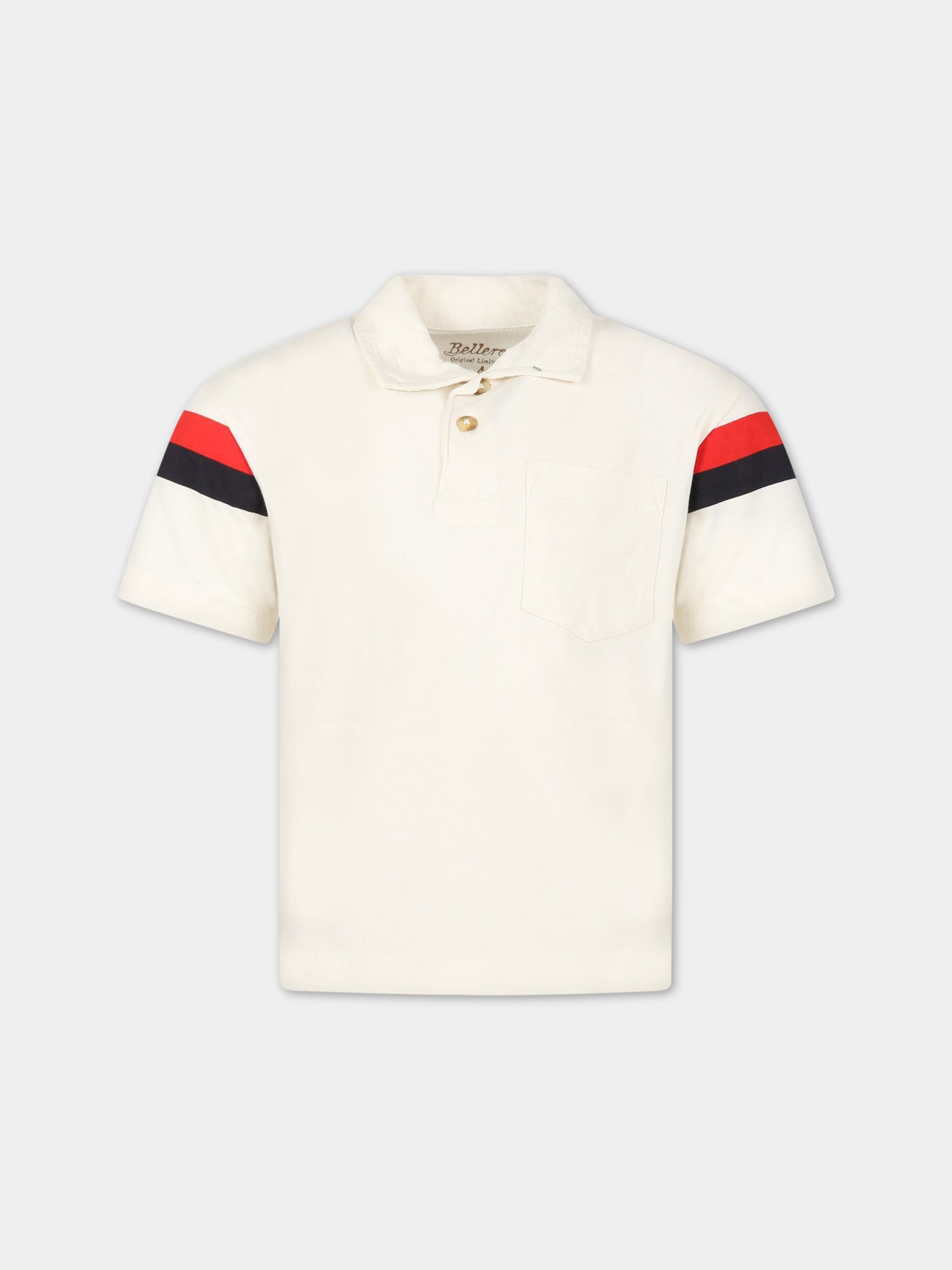 Polo bianca per bambino,Bellerose,KOMIU T1485 681