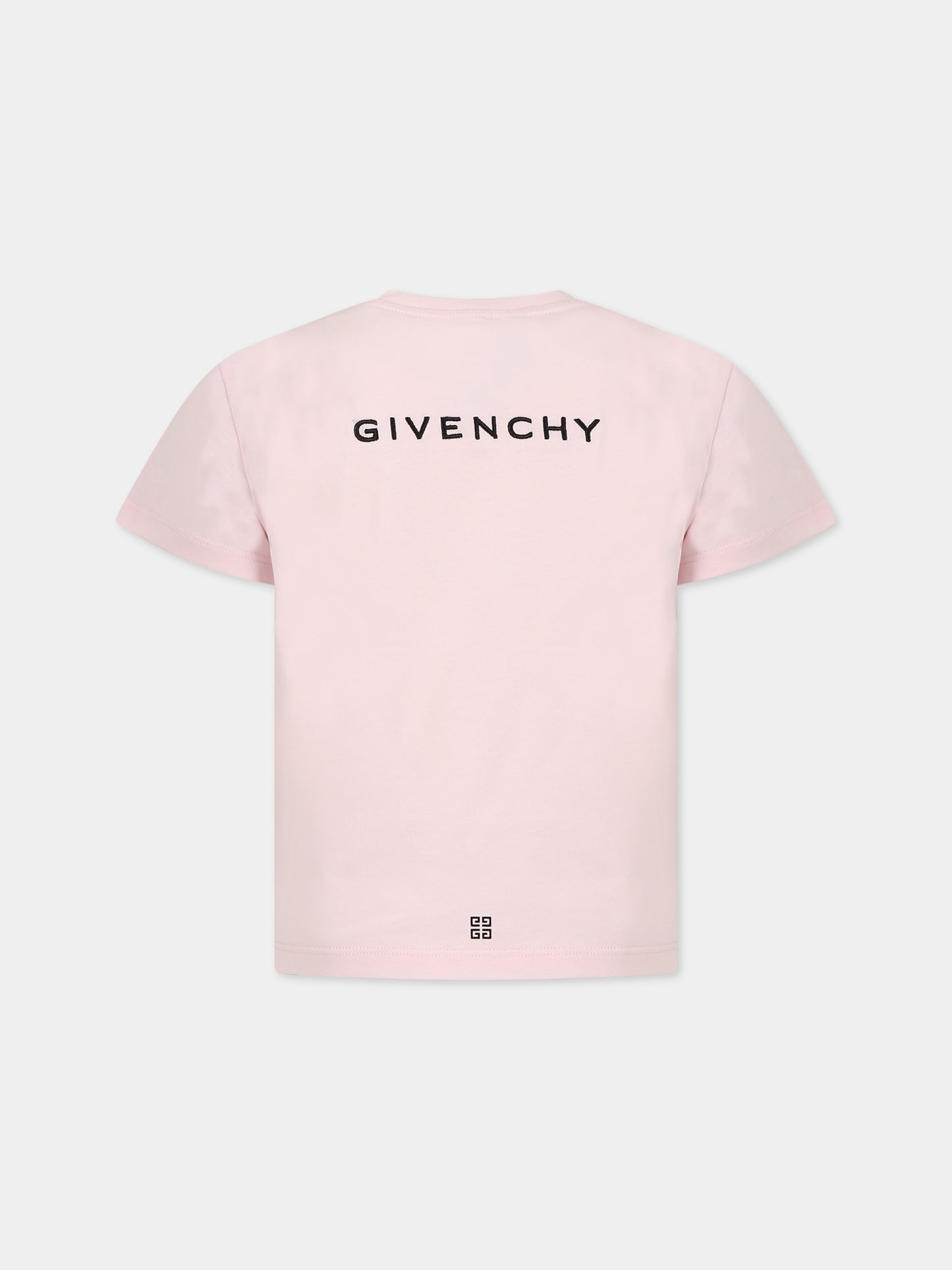 T-shirt rosa per bambina con stampa la carica dei 101 e logo,Givenchy Kids,H15328 44Z