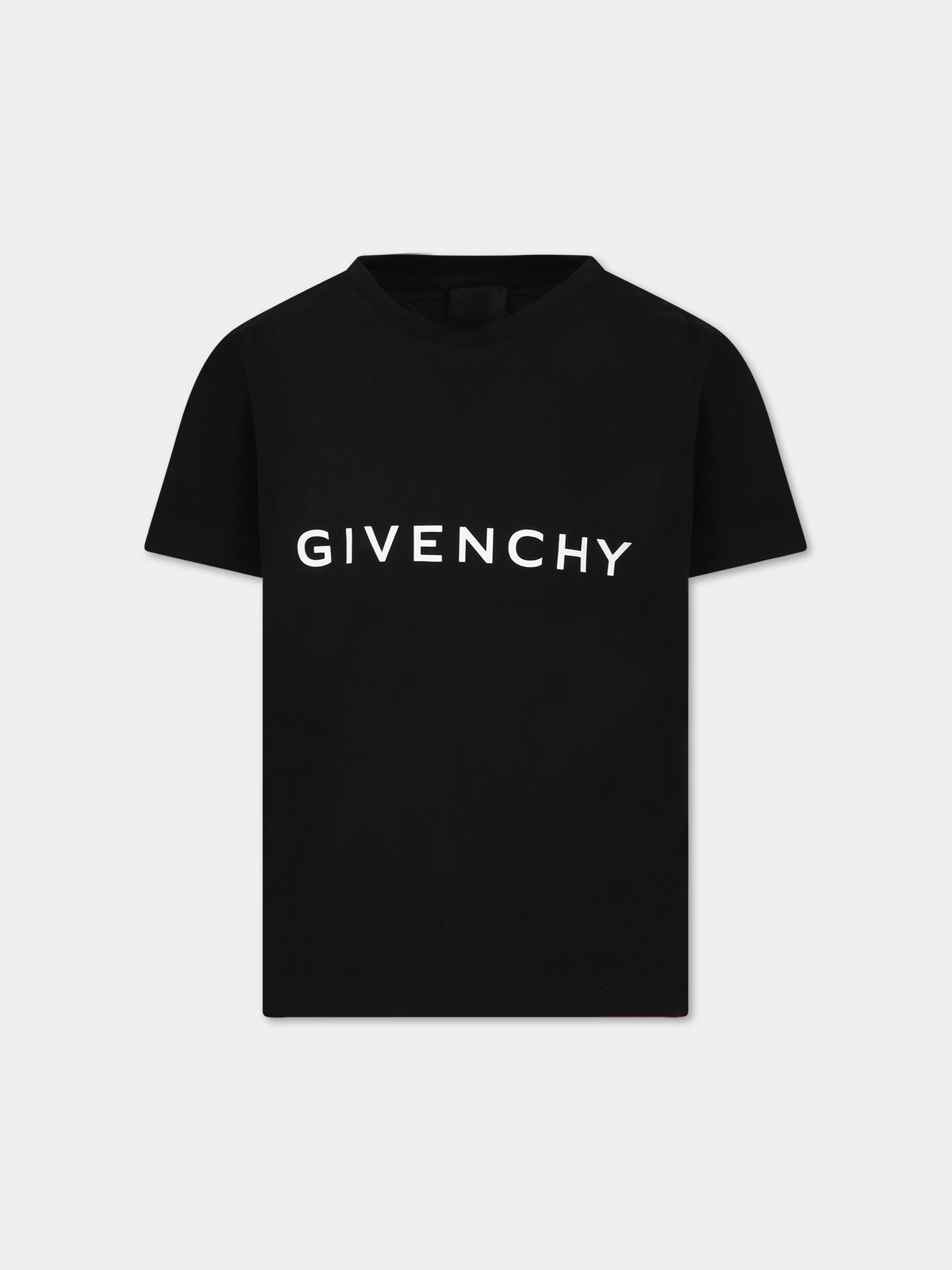 T-shirt nera per bambini con stampa la carica dei 101 e logo,Givenchy Kids,H25443 09B